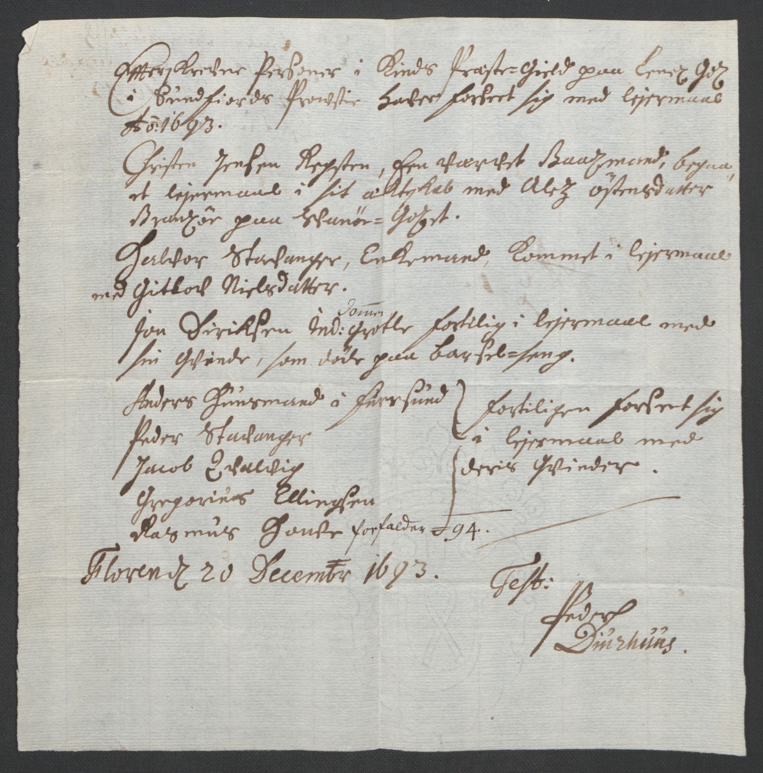 Rentekammeret inntil 1814, Reviderte regnskaper, Fogderegnskap, AV/RA-EA-4092/R53/L3421: Fogderegnskap Sunn- og Nordfjord, 1693-1694, p. 65