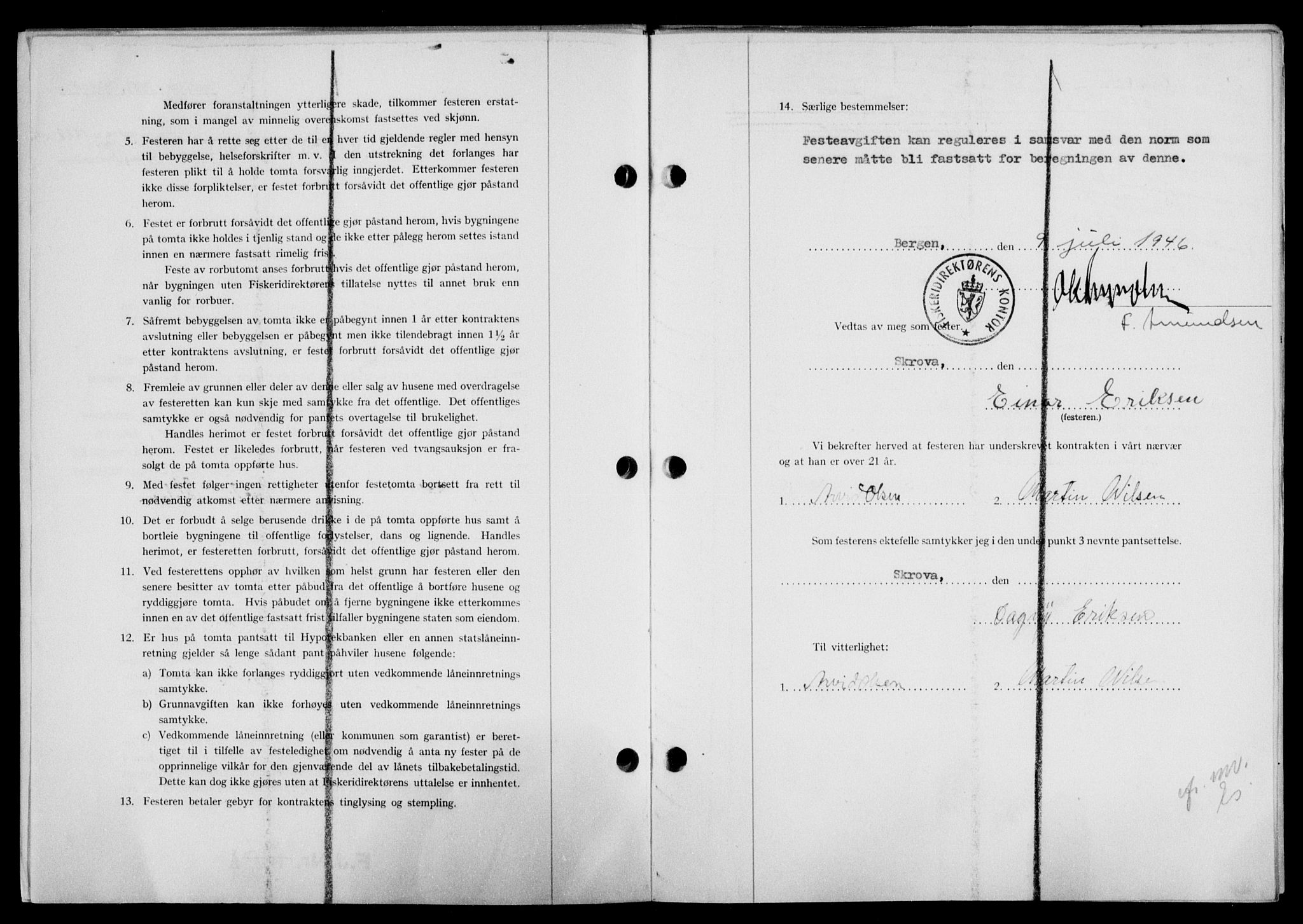 Lofoten sorenskriveri, SAT/A-0017/1/2/2C/L0014a: Mortgage book no. 14a, 1946-1946, Diary no: : 1228/1946