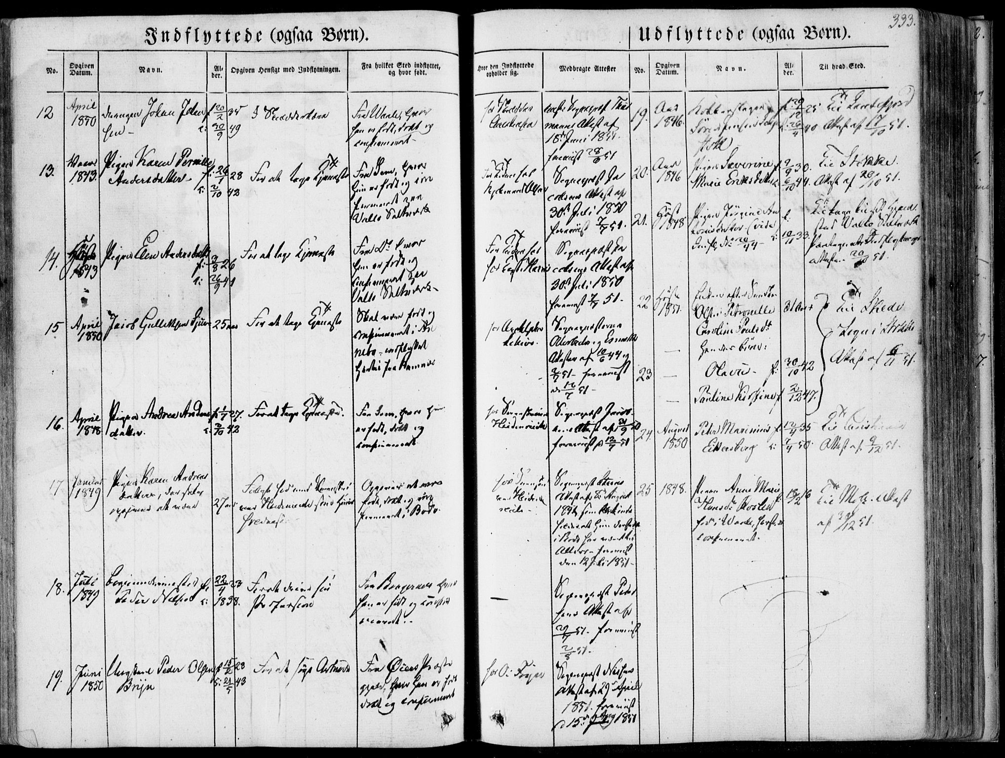 Tønsberg kirkebøker, AV/SAKO-A-330/F/Fa/L0007: Parish register (official) no. I 7, 1845-1854, p. 333