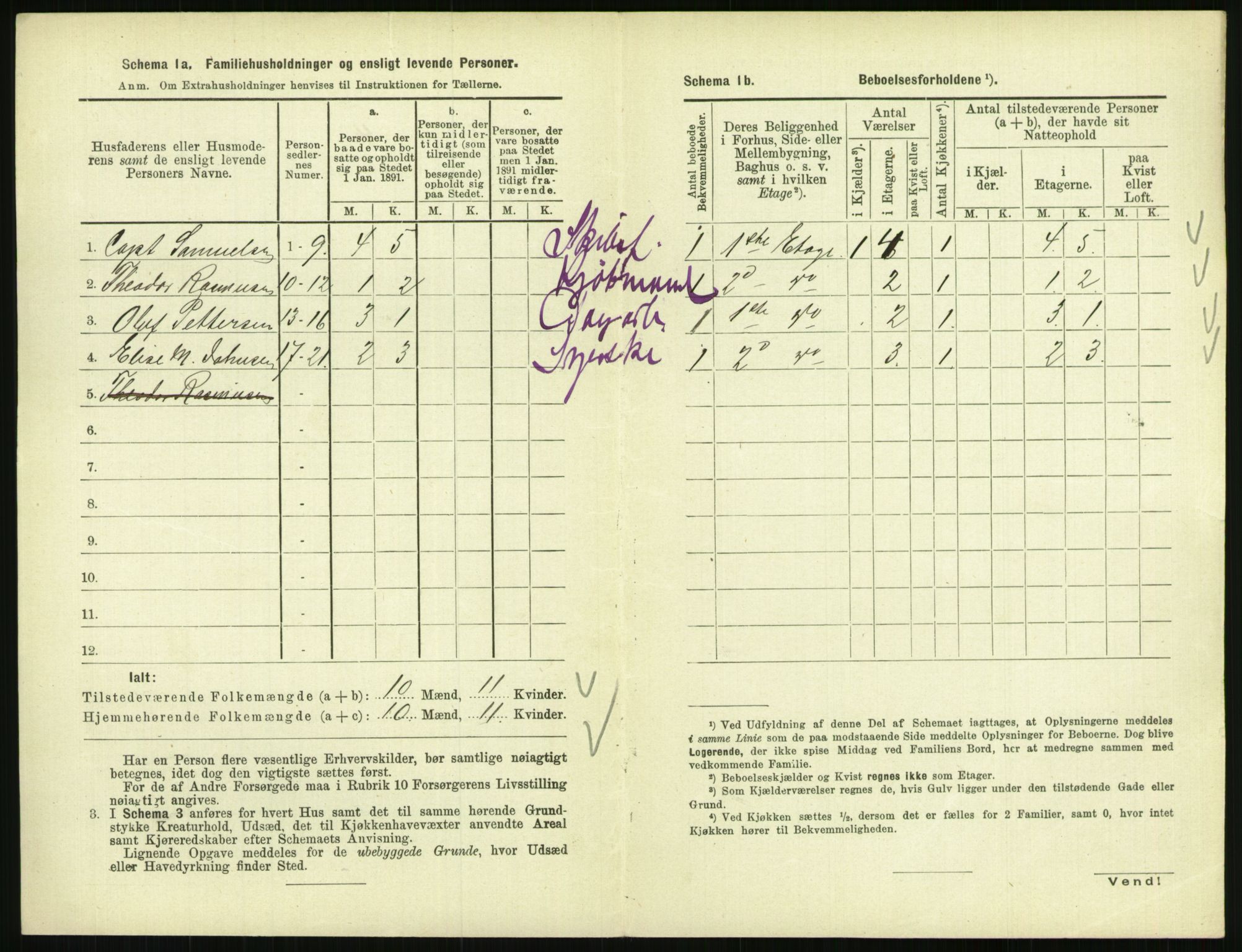 RA, 1891 census for 0801 Kragerø, 1891, p. 703