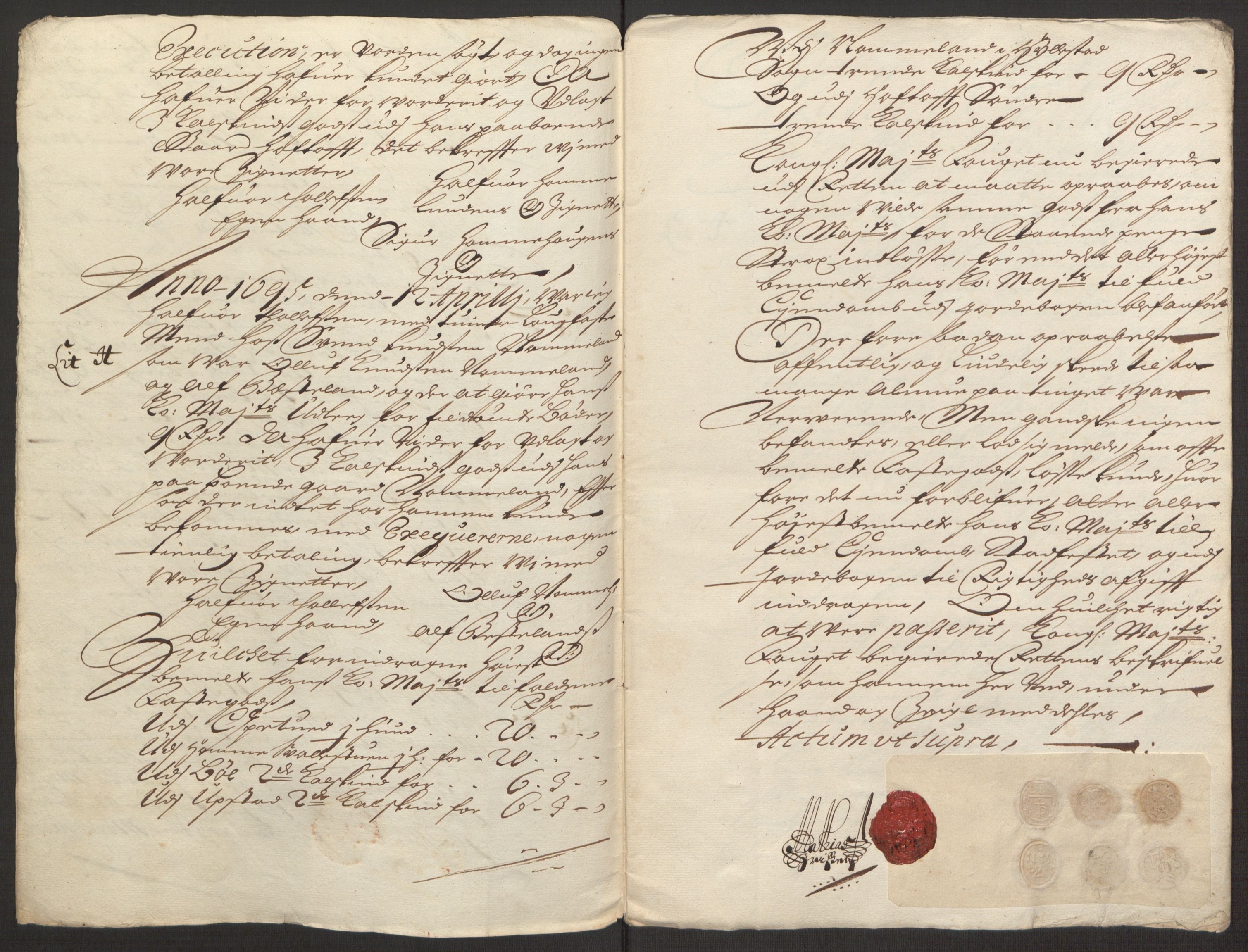 Rentekammeret inntil 1814, Reviderte regnskaper, Fogderegnskap, AV/RA-EA-4092/R40/L2444: Fogderegnskap Råbyggelag, 1693-1696, p. 287