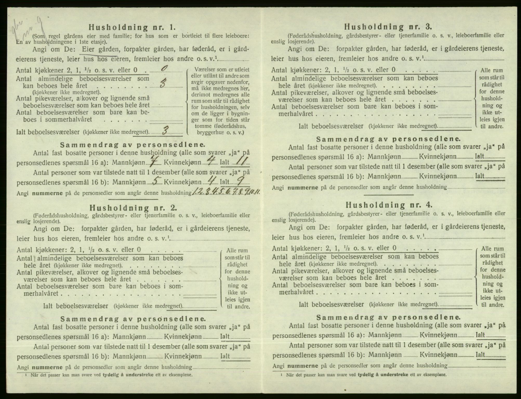 SAB, 1920 census for Voss, 1920, p. 1684