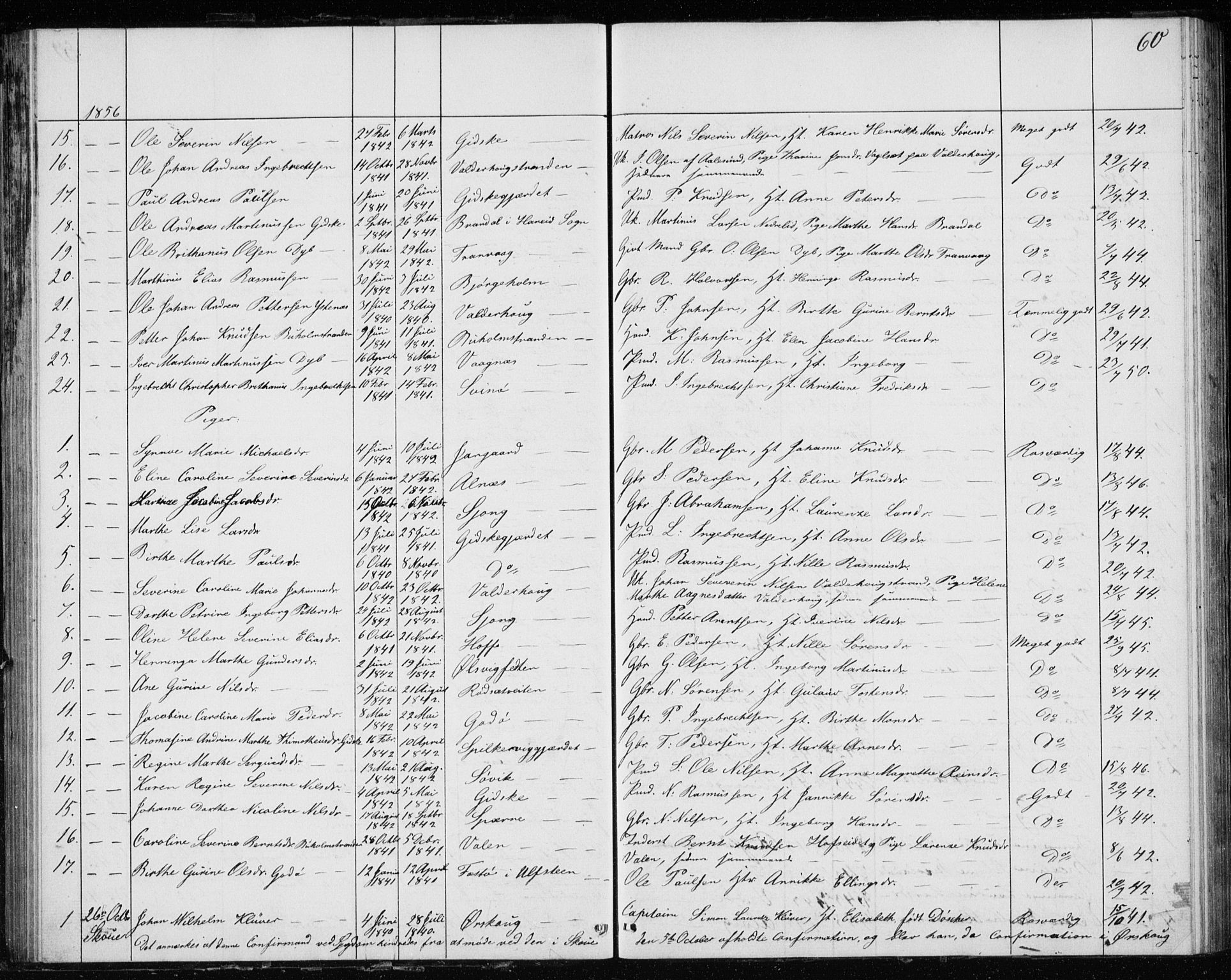 Ministerialprotokoller, klokkerbøker og fødselsregistre - Møre og Romsdal, AV/SAT-A-1454/528/L0416: Curate's parish register no. 528B04, 1853-1857, p. 60