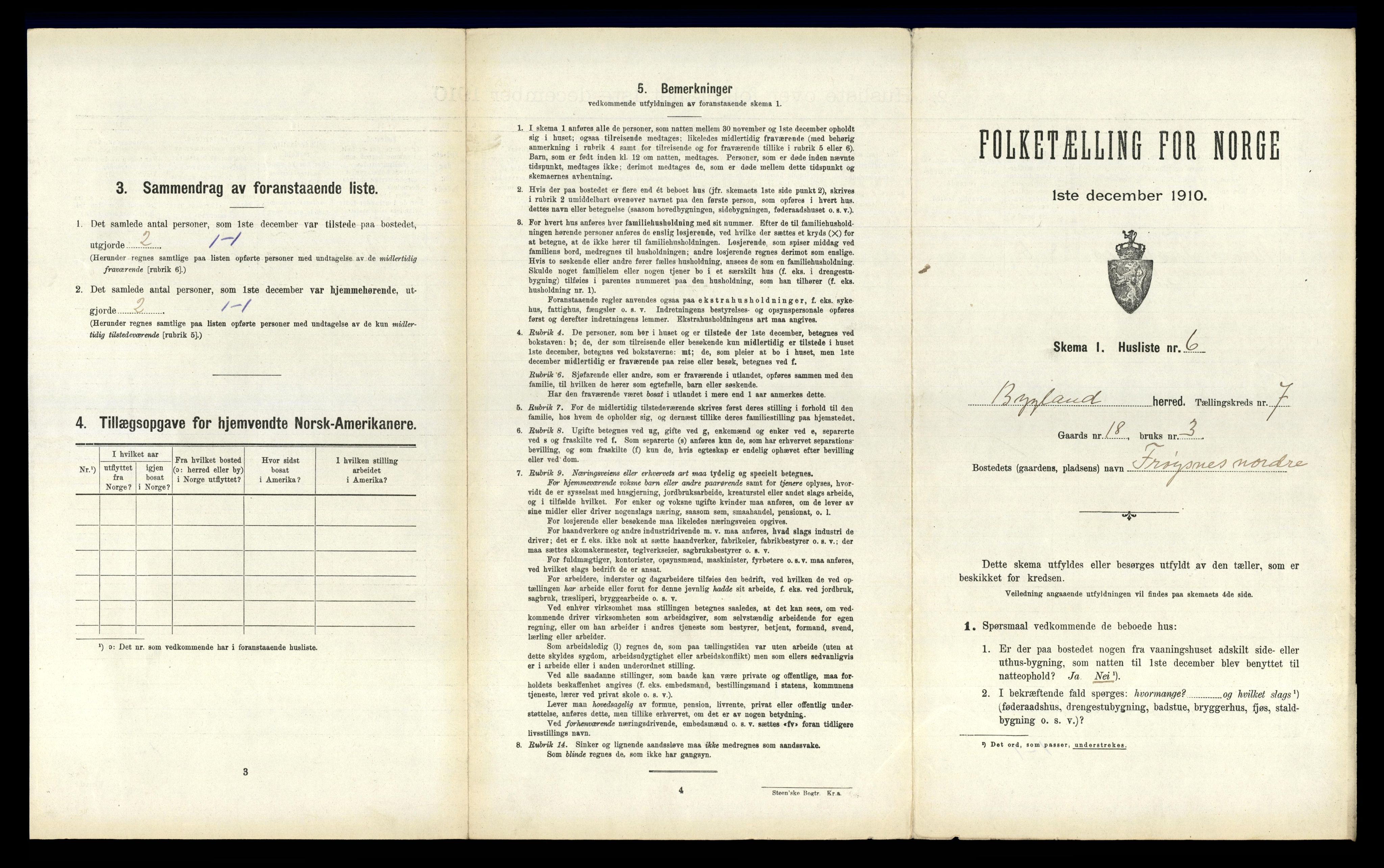 RA, 1910 census for Bygland, 1910, p. 489