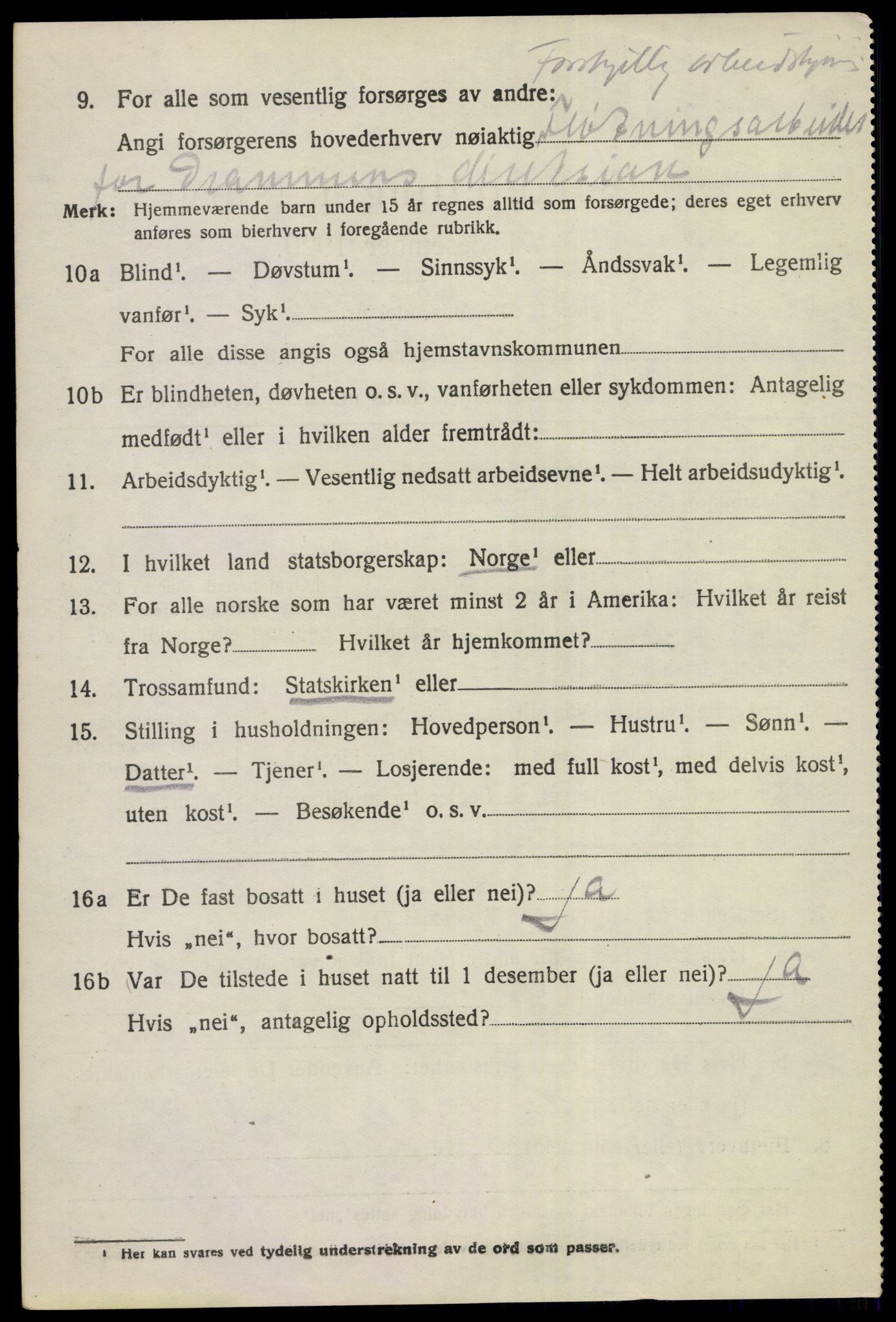 SAKO, 1920 census for Norderhov, 1920, p. 16181