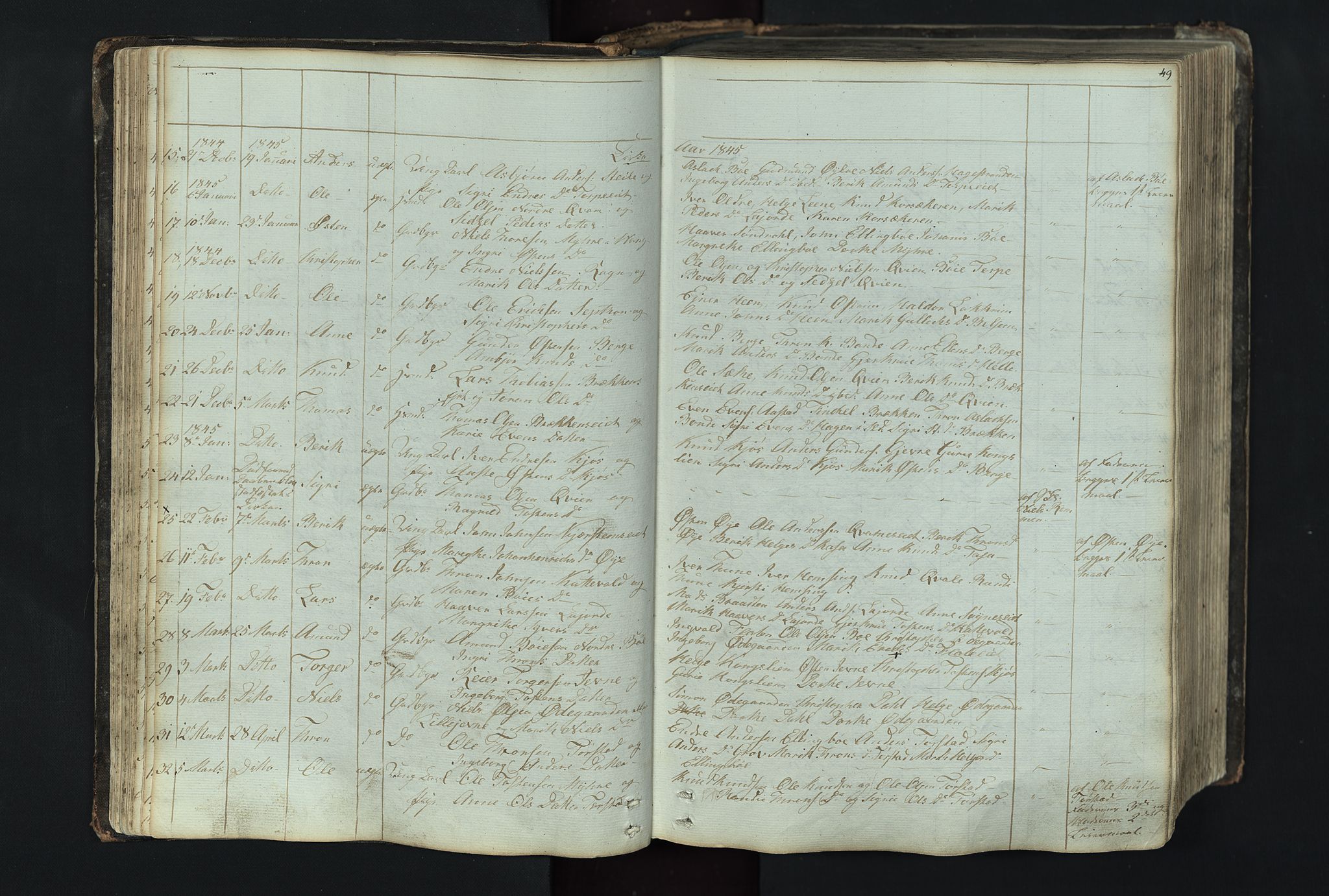 Vang prestekontor, Valdres, SAH/PREST-140/H/Hb/L0004: Parish register (copy) no. 4, 1835-1892, p. 49