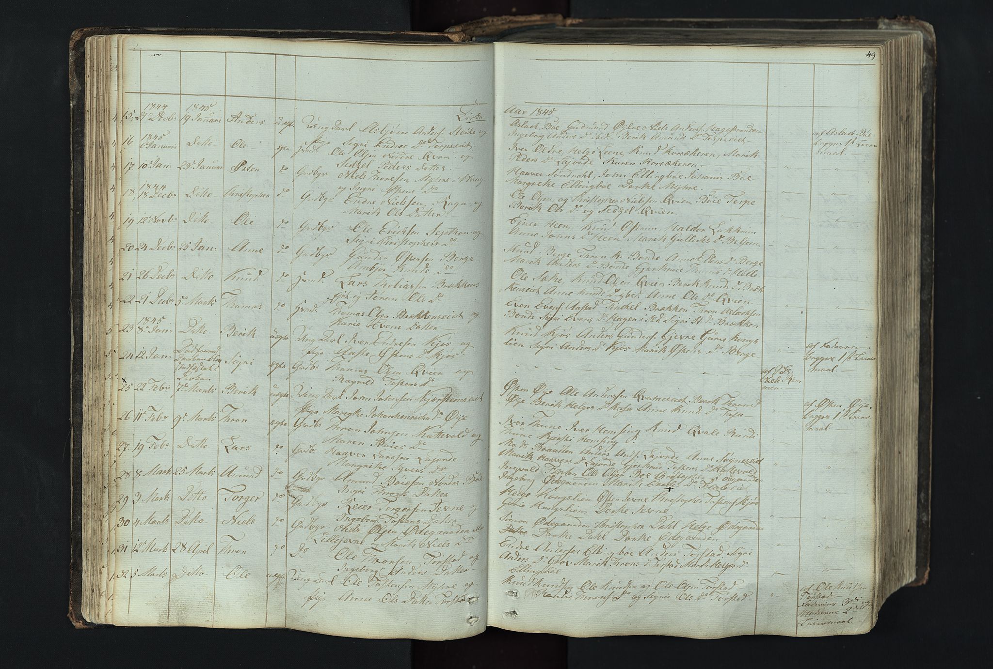 Vang prestekontor, Valdres, AV/SAH-PREST-140/H/Hb/L0004: Parish register (copy) no. 4, 1835-1892, p. 49