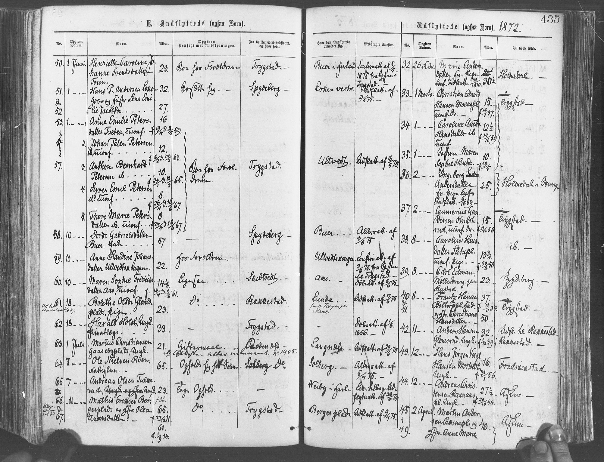 Eidsberg prestekontor Kirkebøker, SAO/A-10905/F/Fa/L0011: Parish register (official) no. I 11, 1867-1878, p. 435