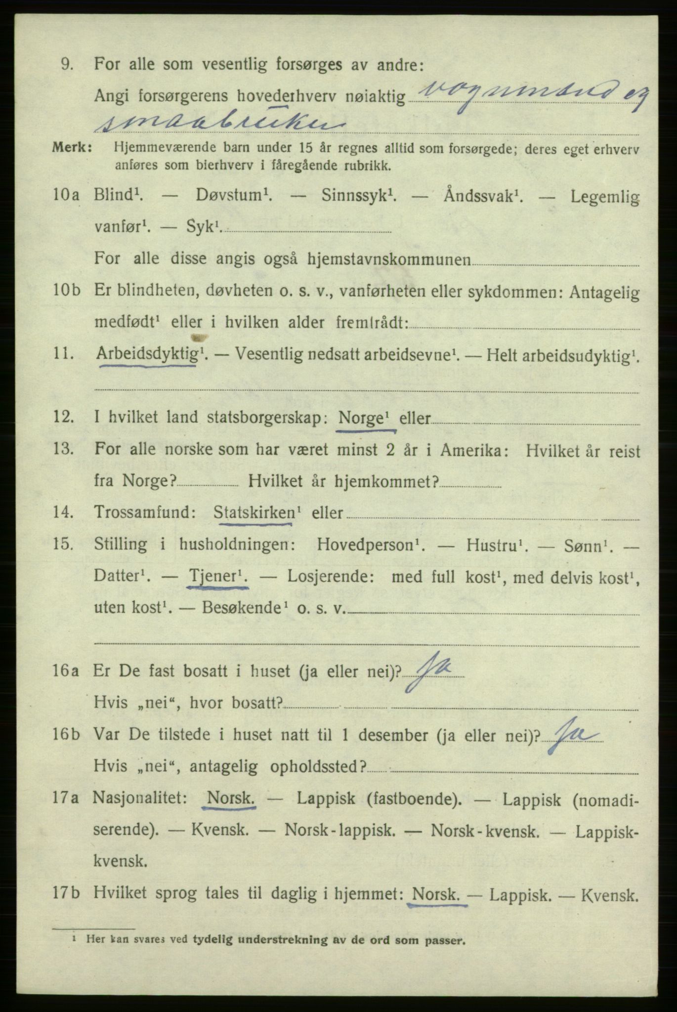 SATØ, 1920 census for Vadsø, 1920, p. 2176