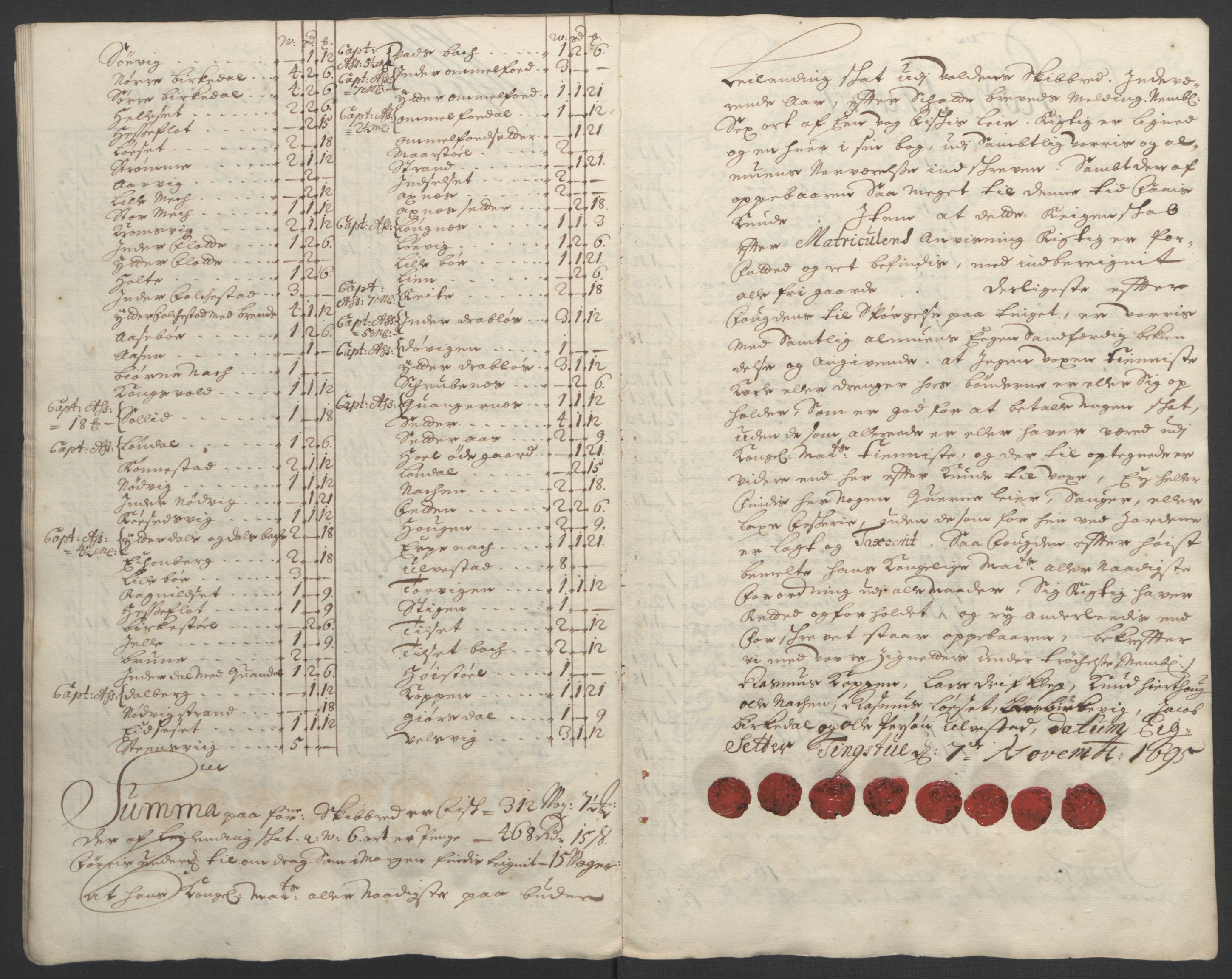 Rentekammeret inntil 1814, Reviderte regnskaper, Fogderegnskap, AV/RA-EA-4092/R54/L3555: Fogderegnskap Sunnmøre, 1694-1695, p. 201