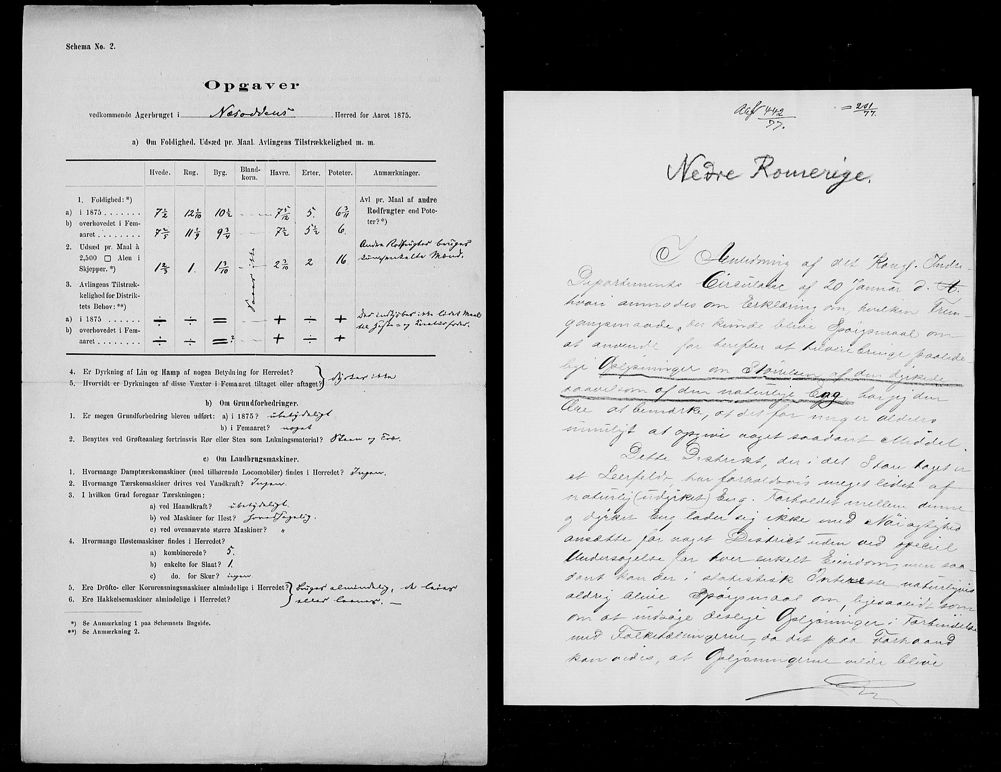 Statistisk sentralbyrå, Næringsøkonomiske emner, Generelt - Amtmennenes femårsberetninger, AV/RA-S-2233/F/Fa/L0035: --, 1875, p. 11