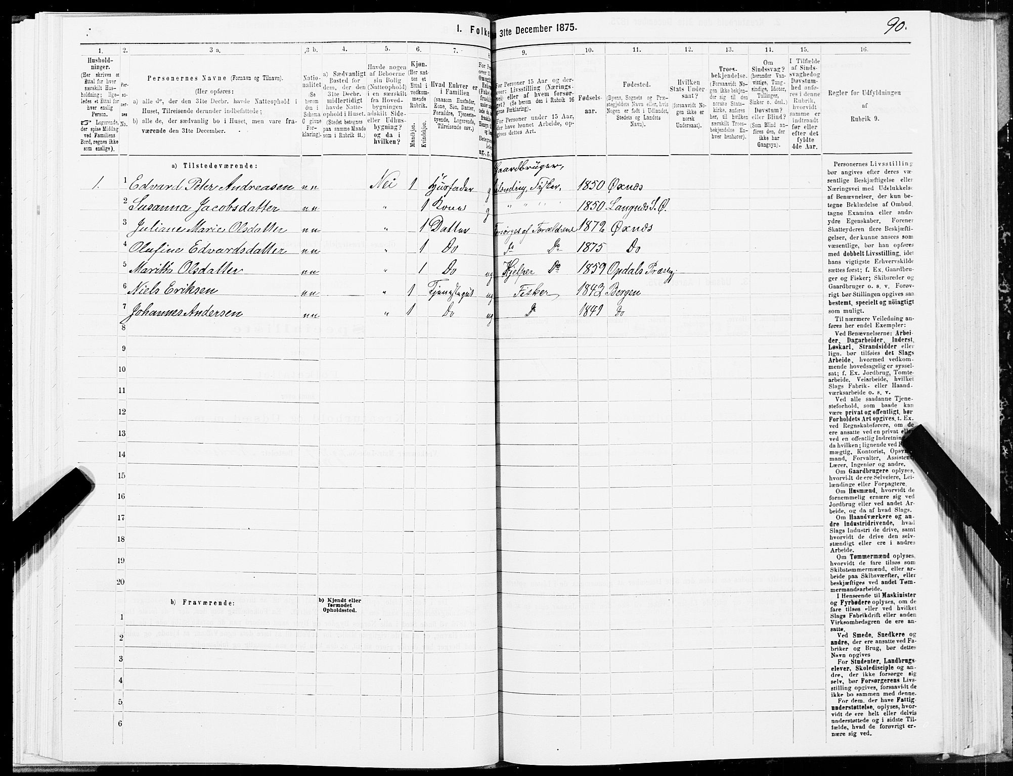 SAT, 1875 census for 1868P Øksnes, 1875, p. 1090