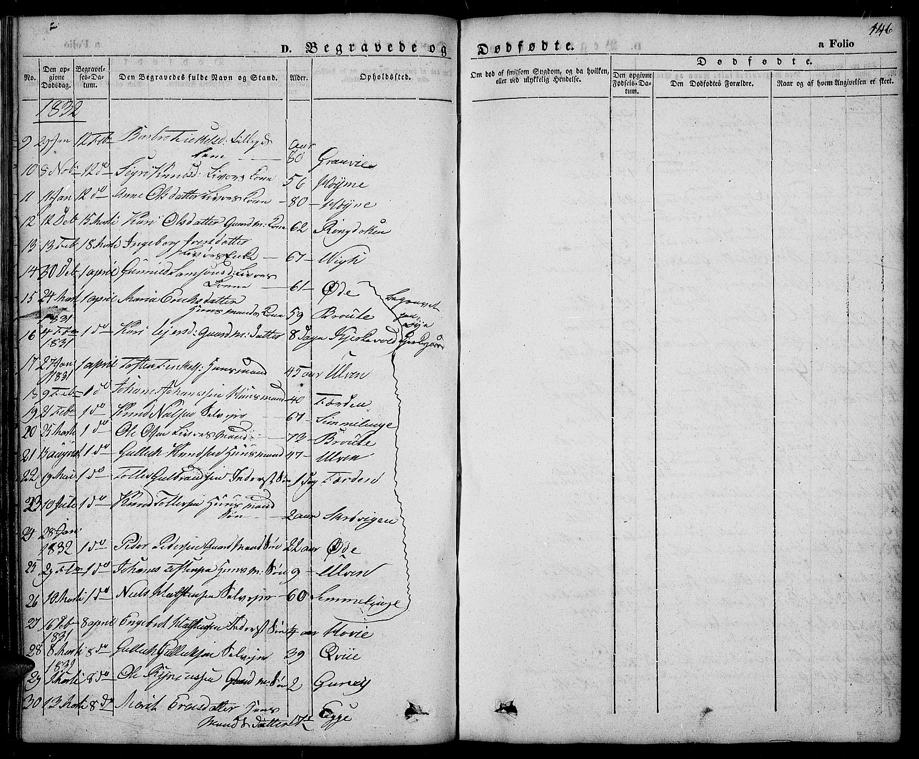 Slidre prestekontor, SAH/PREST-134/H/Ha/Haa/L0003: Parish register (official) no. 3, 1831-1843, p. 146