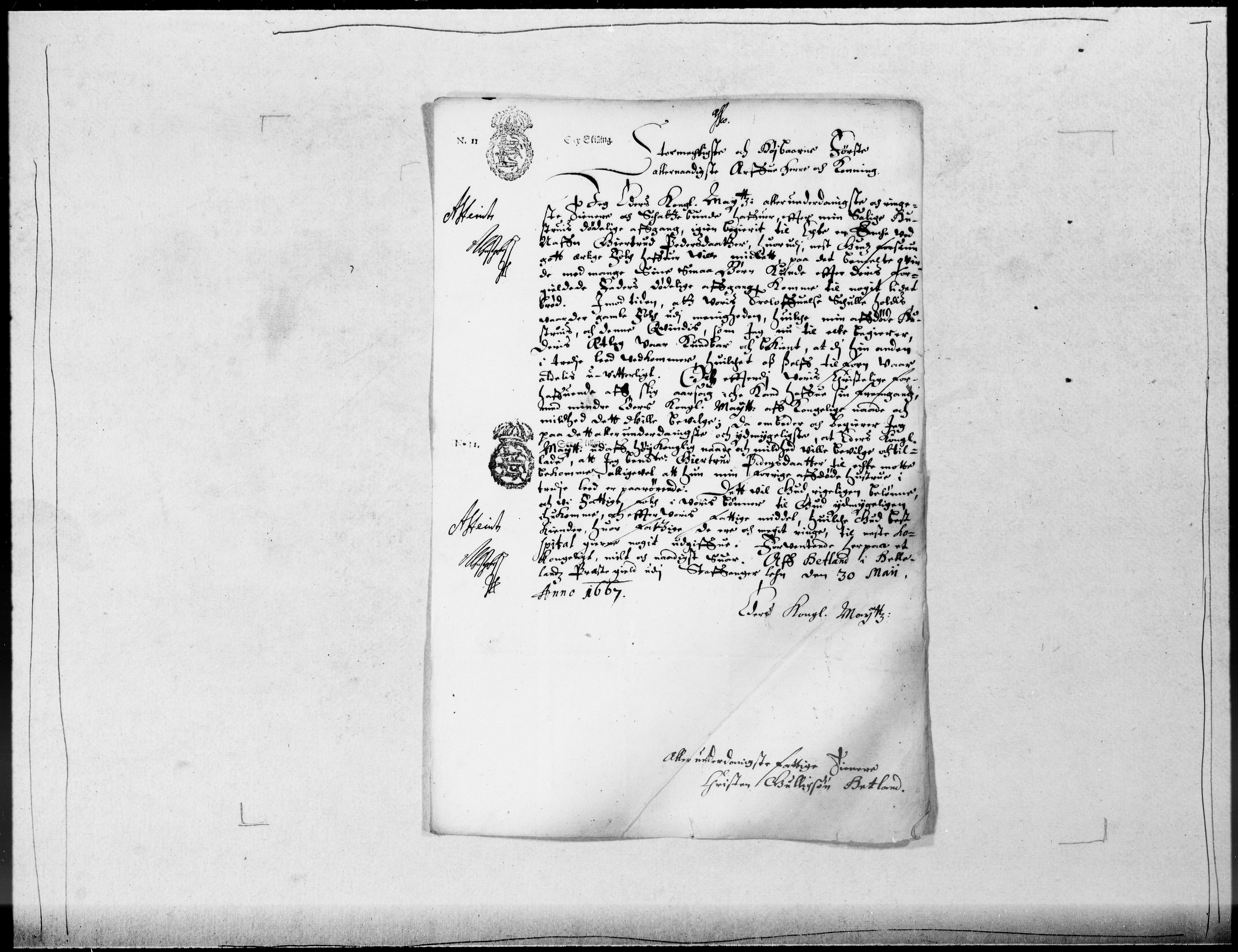 Danske Kanselli 1572-1799, RA/EA-3023/F/Fc/Fcc/Fcca/L0026: Norske innlegg 1572-1799, 1666-1667, p. 232