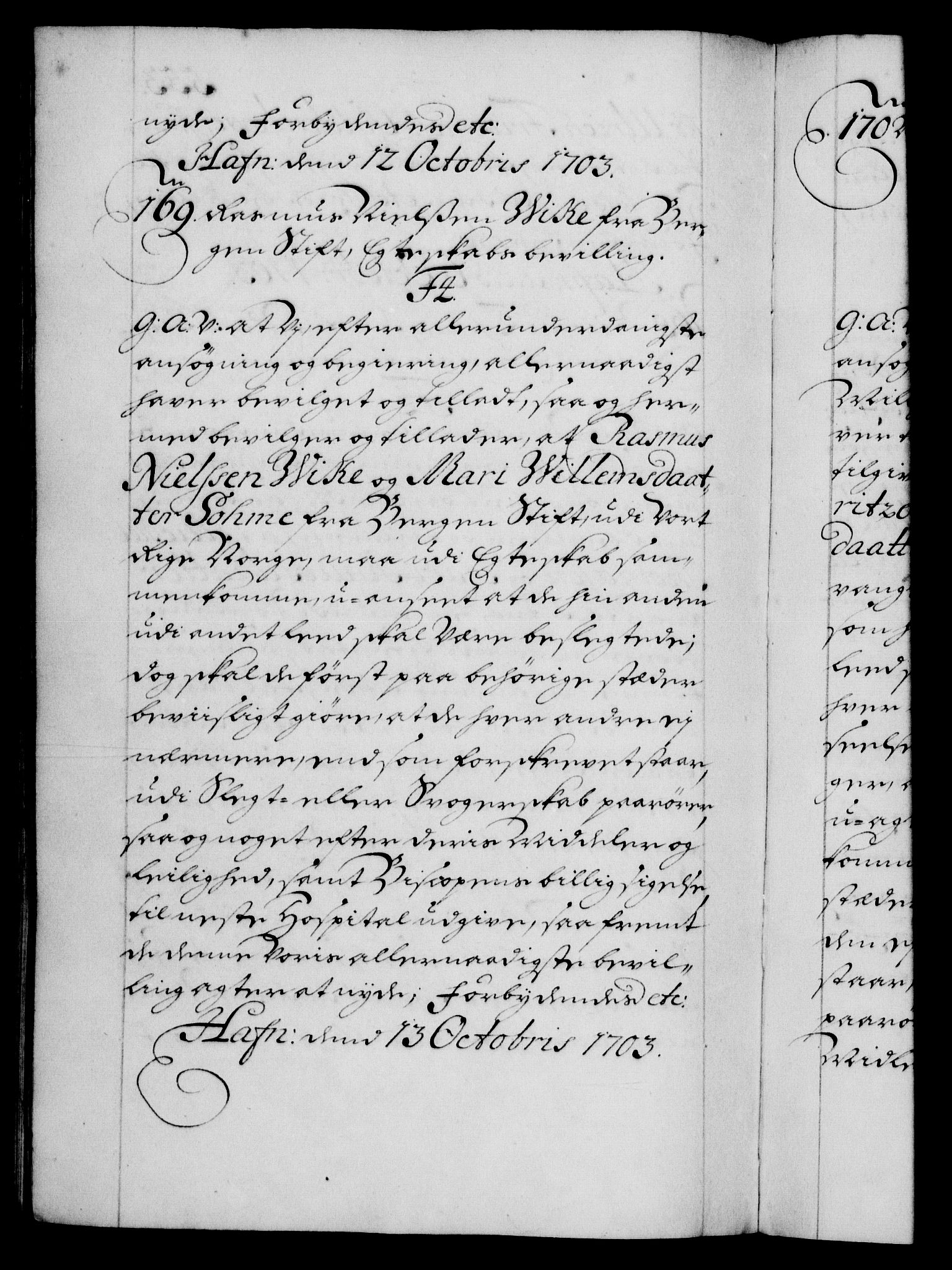 Danske Kanselli 1572-1799, AV/RA-EA-3023/F/Fc/Fca/Fcaa/L0018: Norske registre, 1699-1703, p. 553b