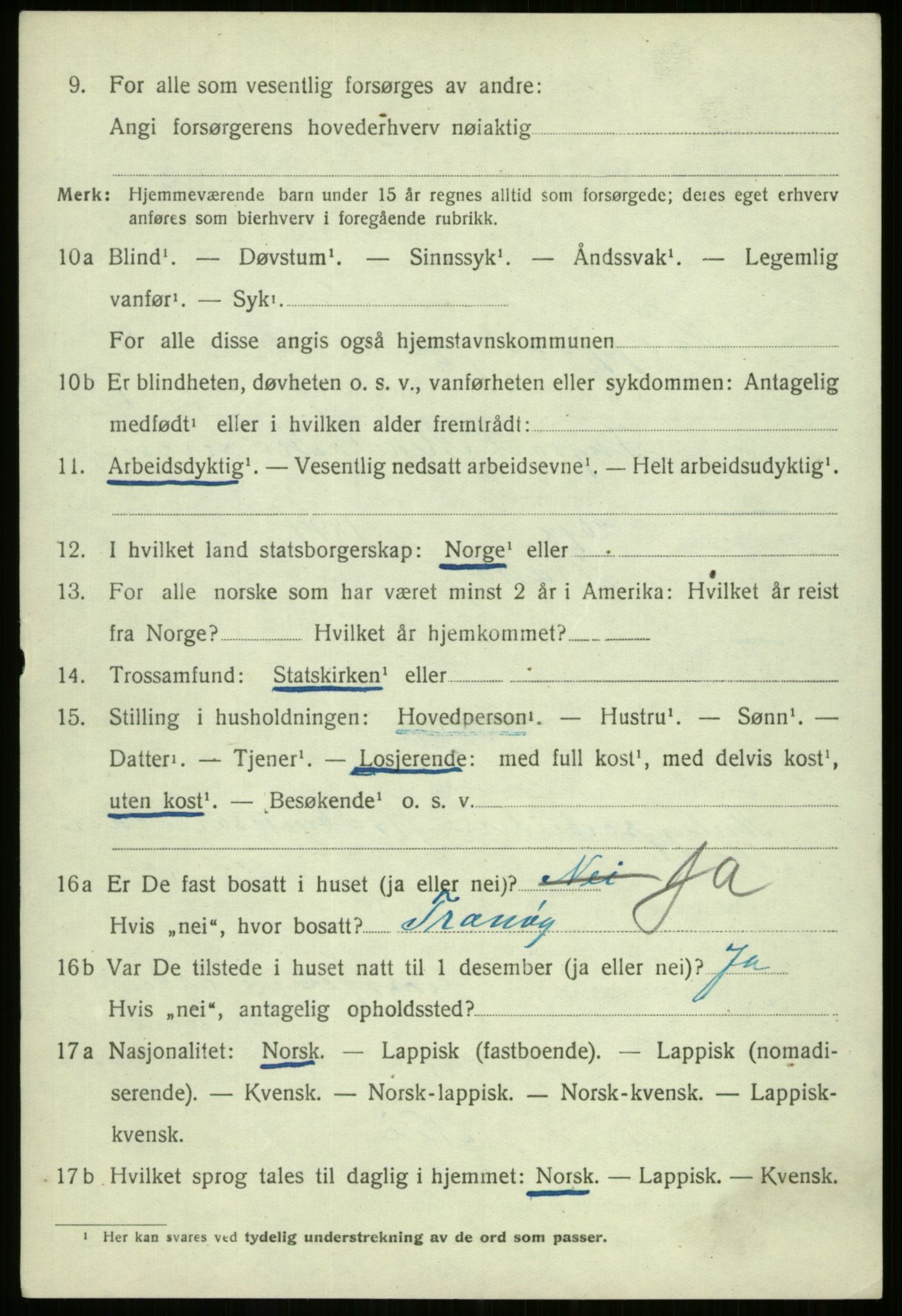 SATØ, 1920 census for Kvæfjord, 1920, p. 4512