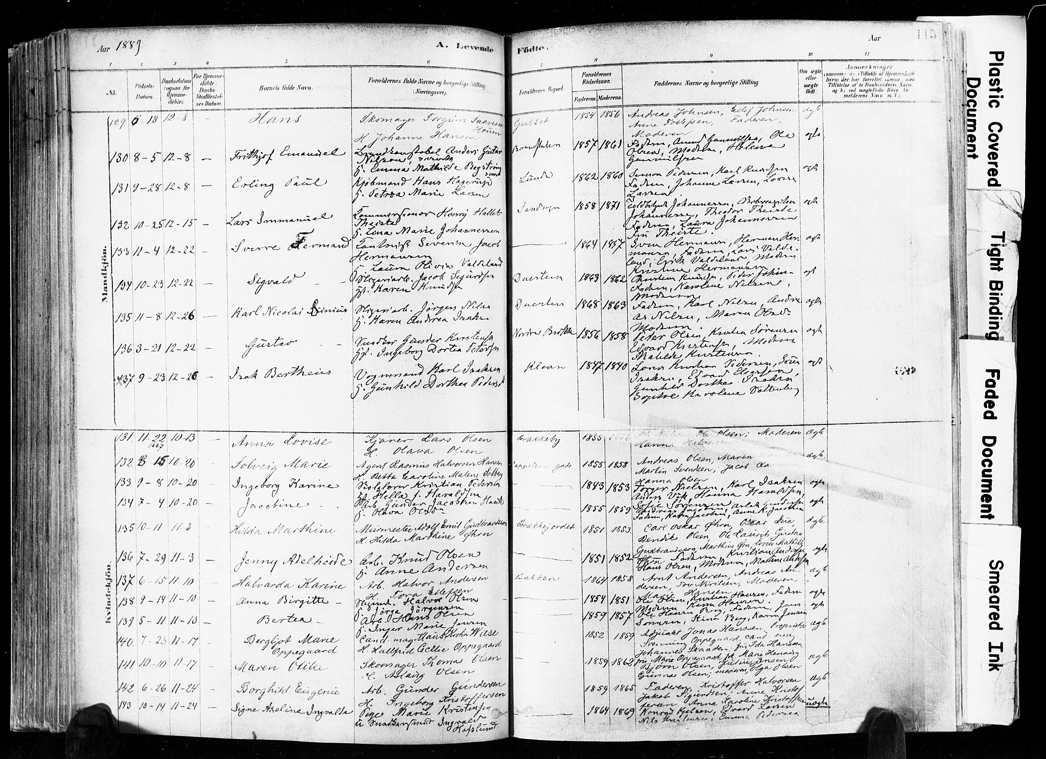 Skien kirkebøker, AV/SAKO-A-302/F/Fa/L0009: Parish register (official) no. 9, 1878-1890, p. 115