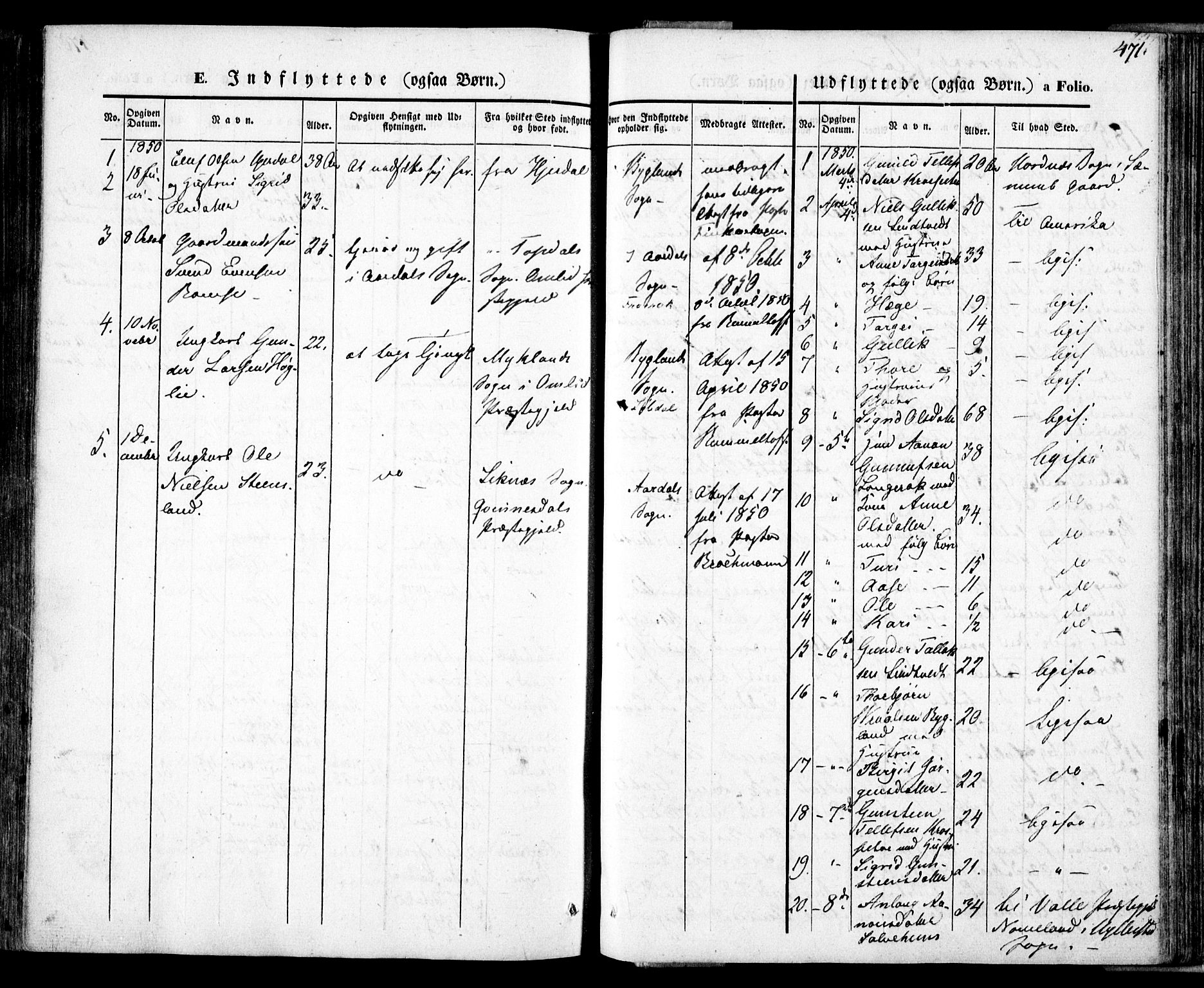 Bygland sokneprestkontor, AV/SAK-1111-0006/F/Fa/Fab/L0004: Parish register (official) no. A 4, 1842-1858, p. 471