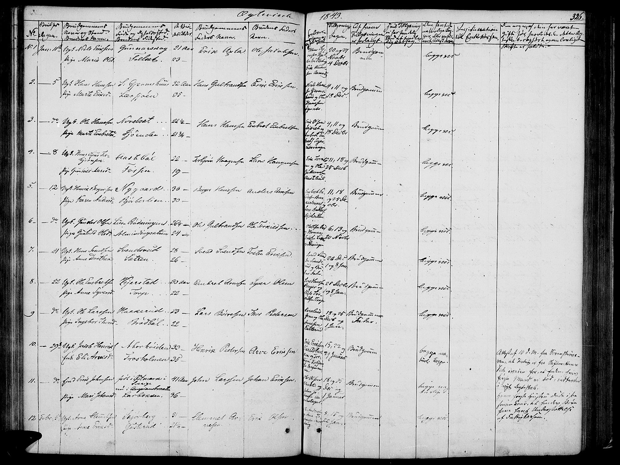 Vinger prestekontor, AV/SAH-PREST-024/H/Ha/Haa/L0008: Parish register (official) no. 8, 1839-1847, p. 326