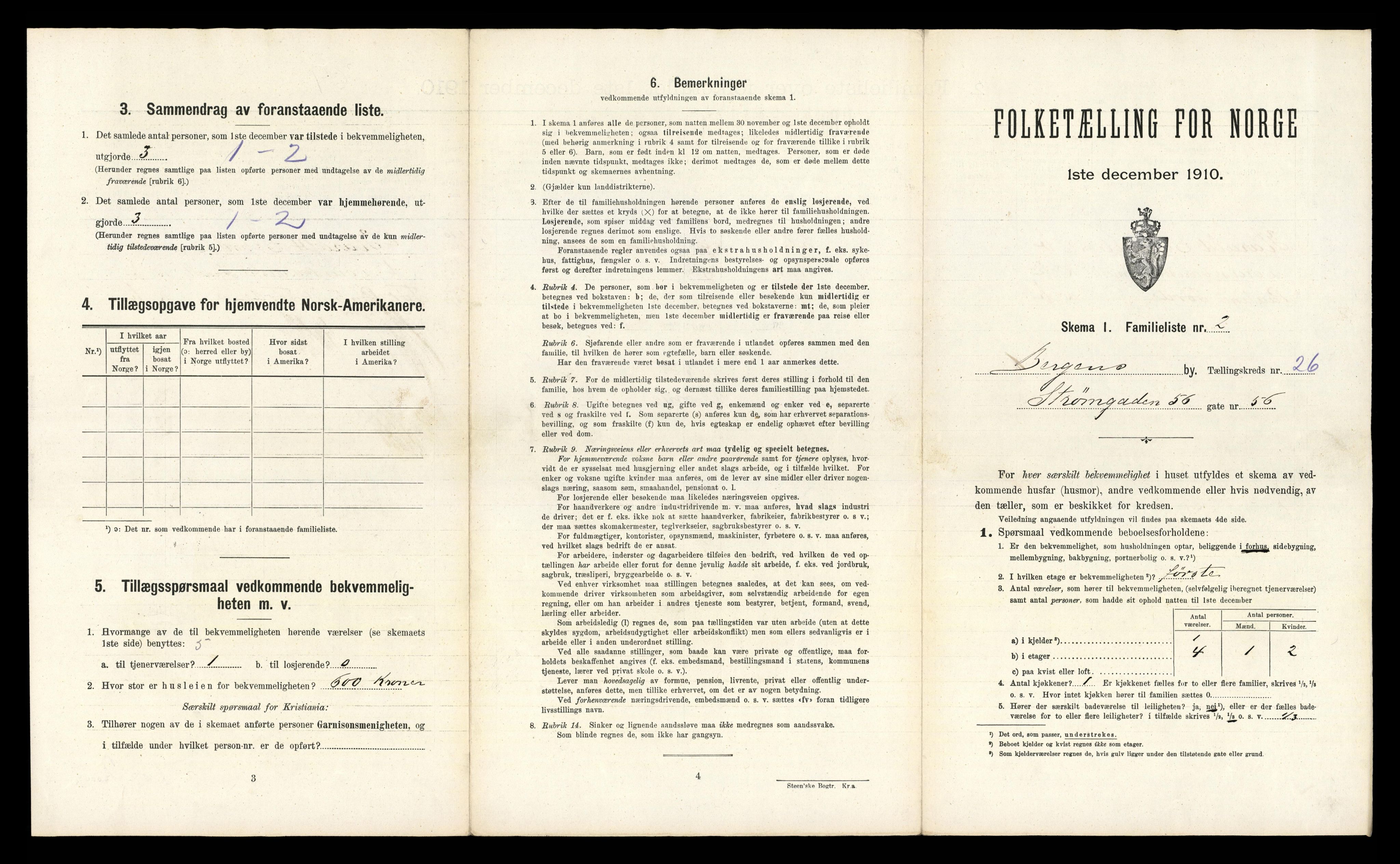 RA, 1910 census for Bergen, 1910, p. 8651