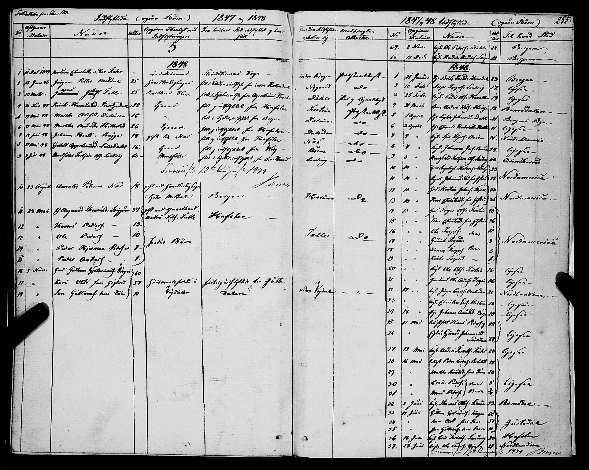 Luster sokneprestembete, SAB/A-81101/H/Haa/Haaa/L0006: Parish register (official) no. A 6, 1840-1848, p. 255