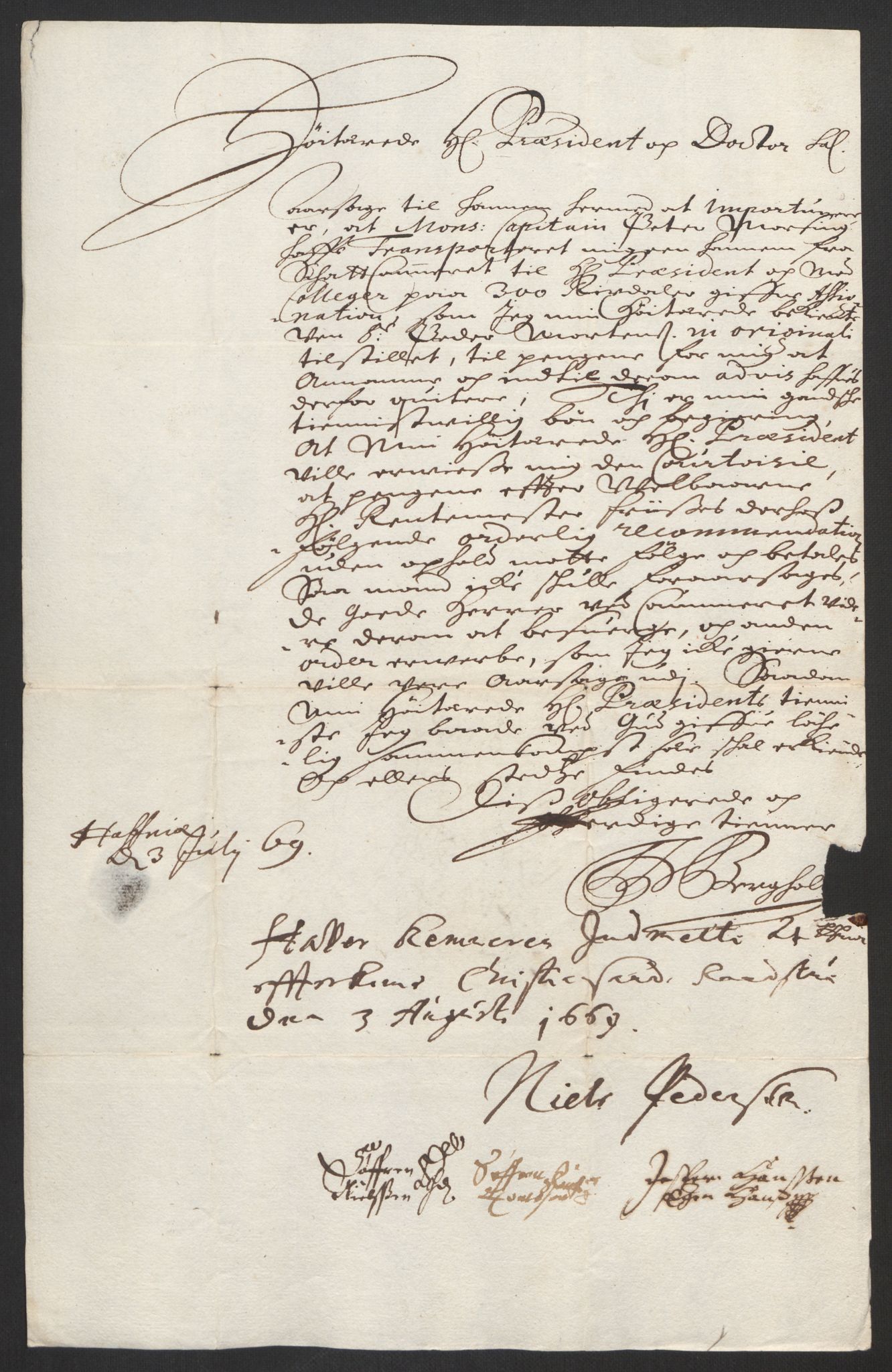 Rentekammeret inntil 1814, Reviderte regnskaper, Byregnskaper, AV/RA-EA-4066/R/Rm/L0258: [M1] Kontribusjonsregnskap, 1664-1700, p. 175