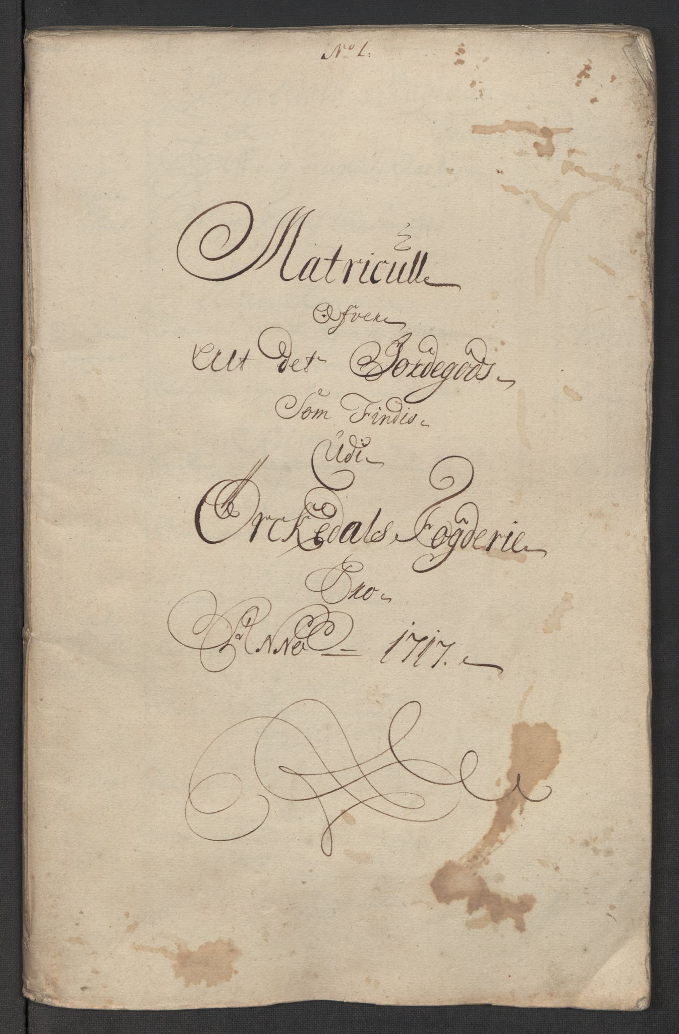 Rentekammeret inntil 1814, Reviderte regnskaper, Fogderegnskap, RA/EA-4092/R60/L3969: Fogderegnskap Orkdal og Gauldal, 1717, p. 40