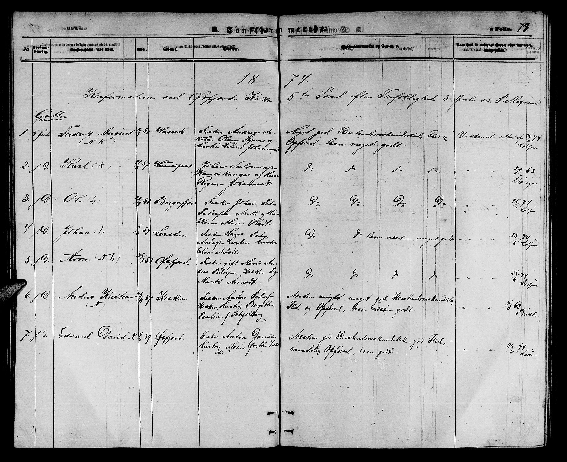 Loppa sokneprestkontor, SATØ/S-1339/H/Hb/L0004klokker: Parish register (copy) no. 4, 1864-1880, p. 78