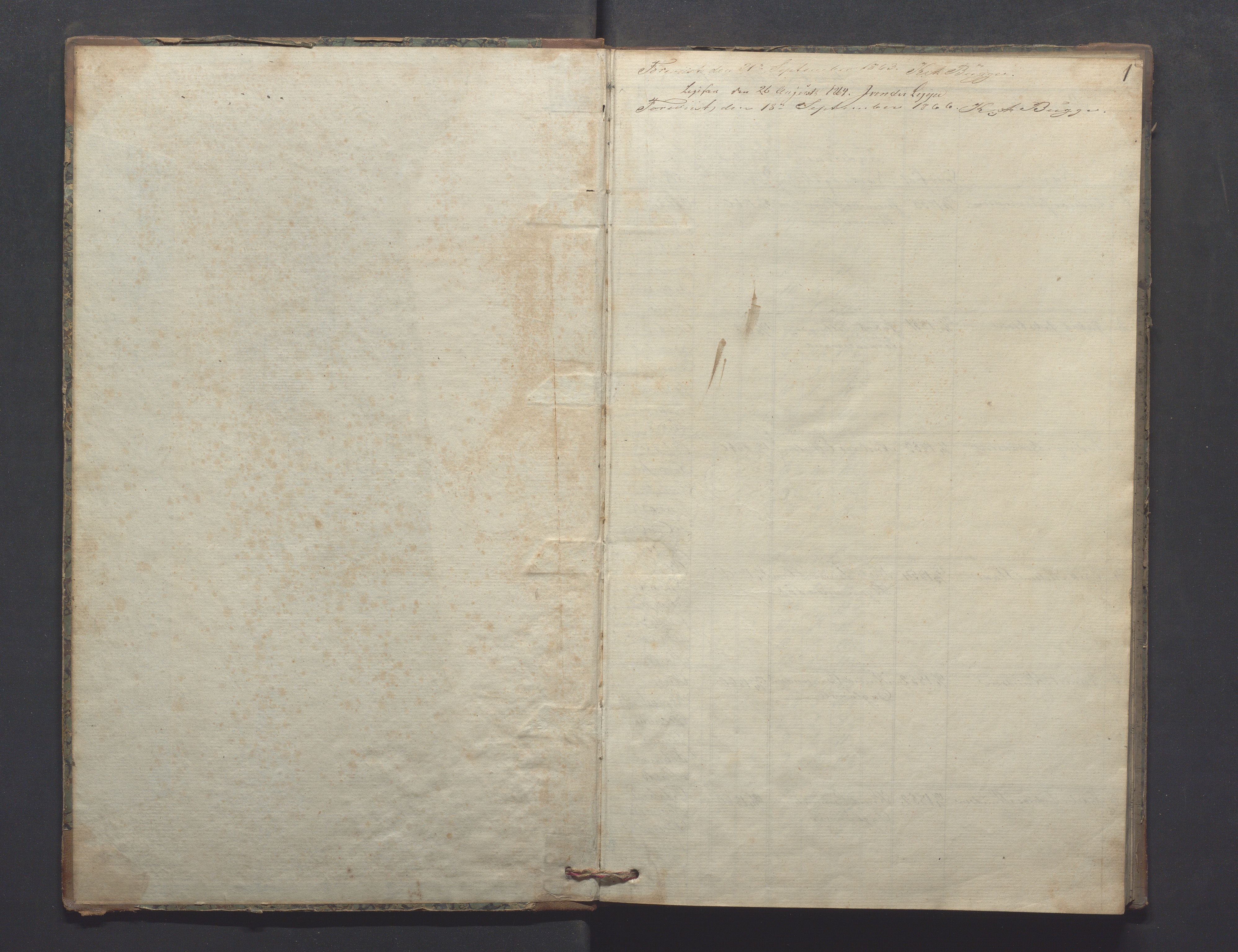Egersund kommune (Ladested) - Egersund almueskole/folkeskole, IKAR/K-100521/H/L0009: Skoleprotokoll - Almueskolen, hjelpeklasse, 1862-1868, p. 1