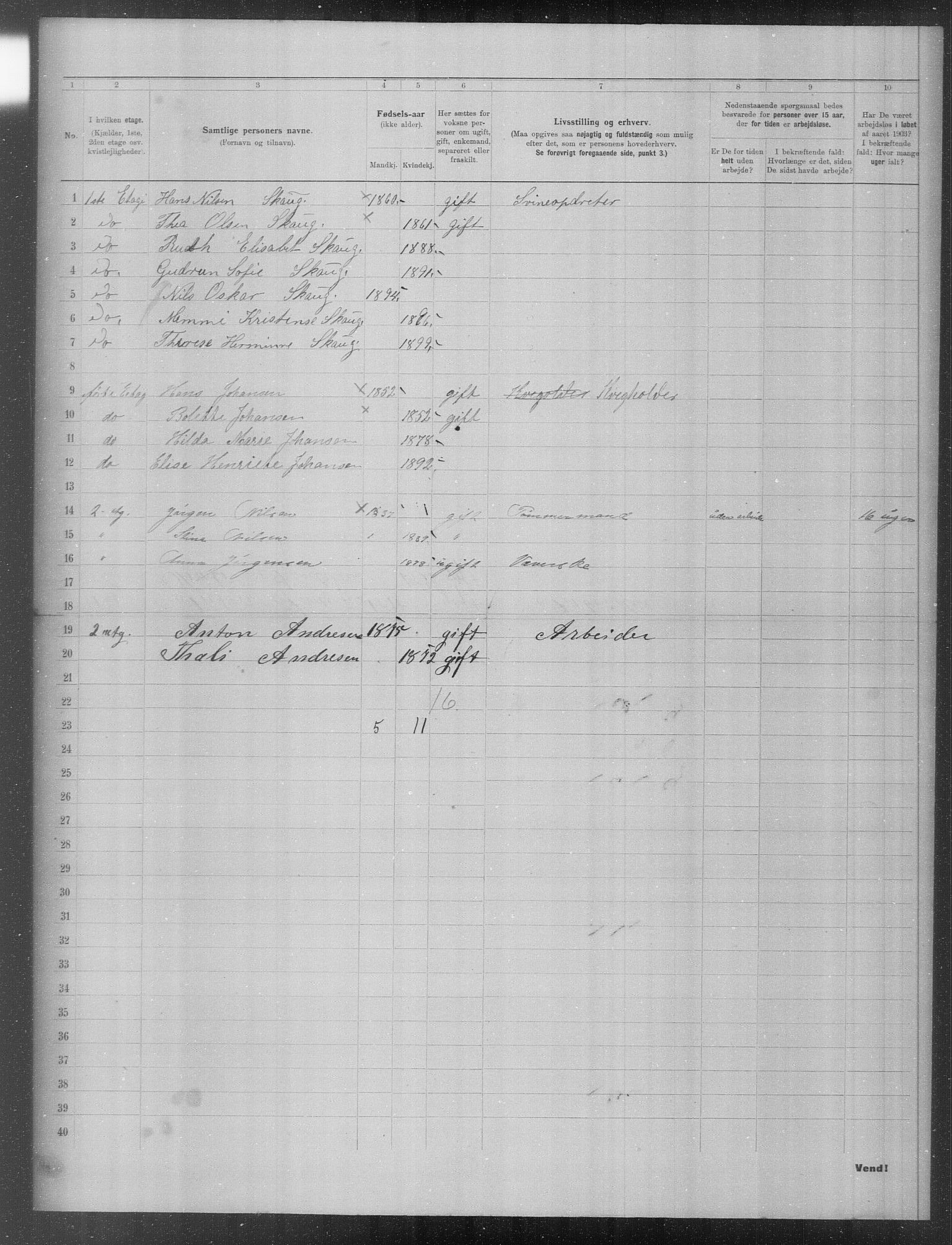 OBA, Municipal Census 1903 for Kristiania, 1903, p. 20162