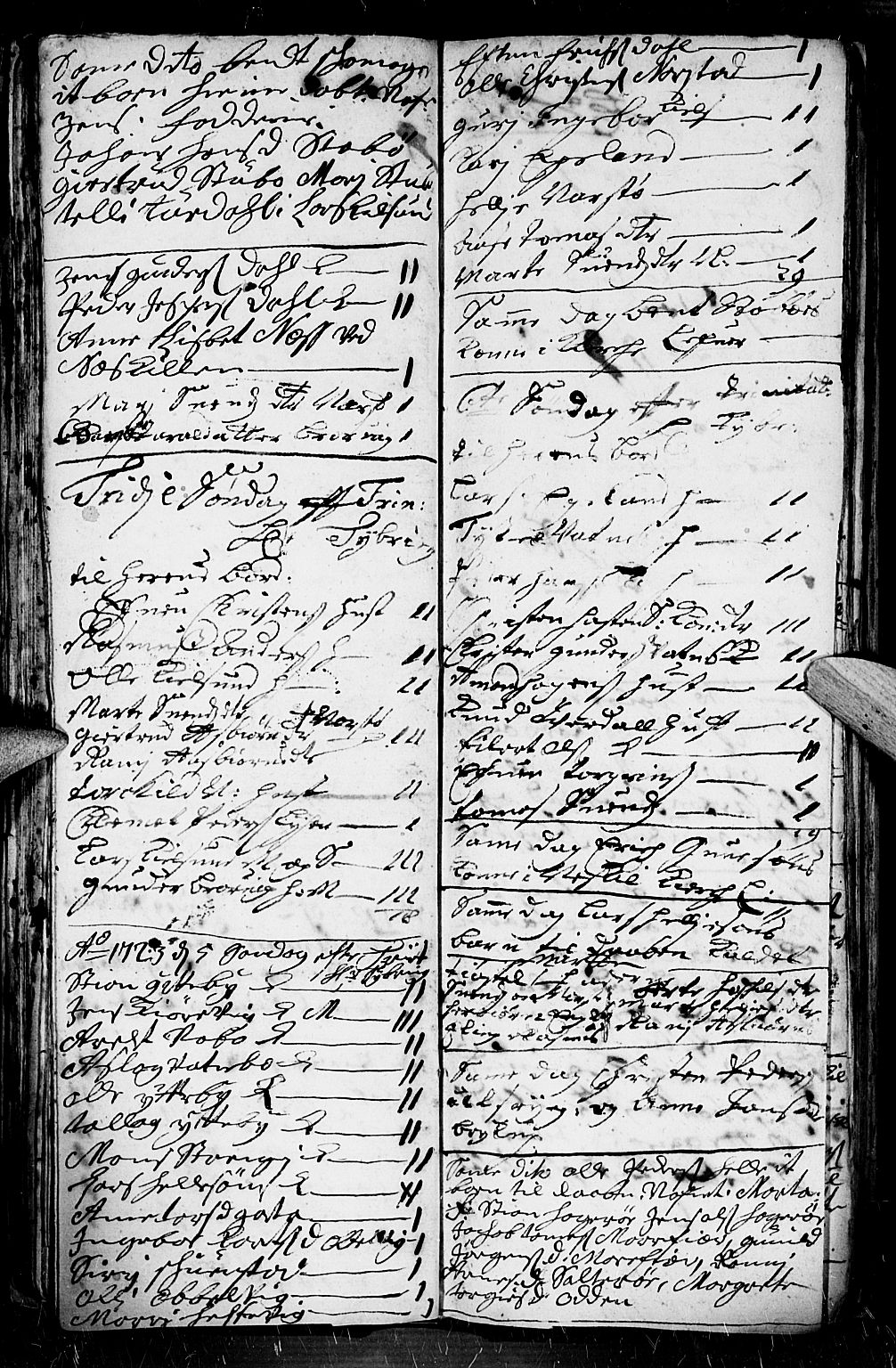 Dypvåg sokneprestkontor, SAK/1111-0007/F/Fb/Fba/L0003: Parish register (copy) no. B 3, 1715-1738, p. 89