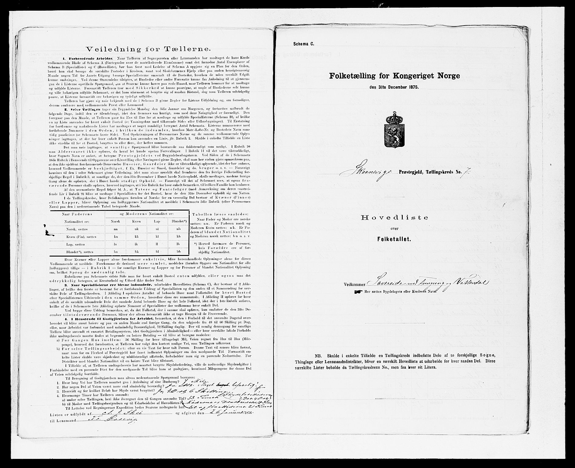 SAB, 1875 census for 1212P Skånevik, 1875, p. 14