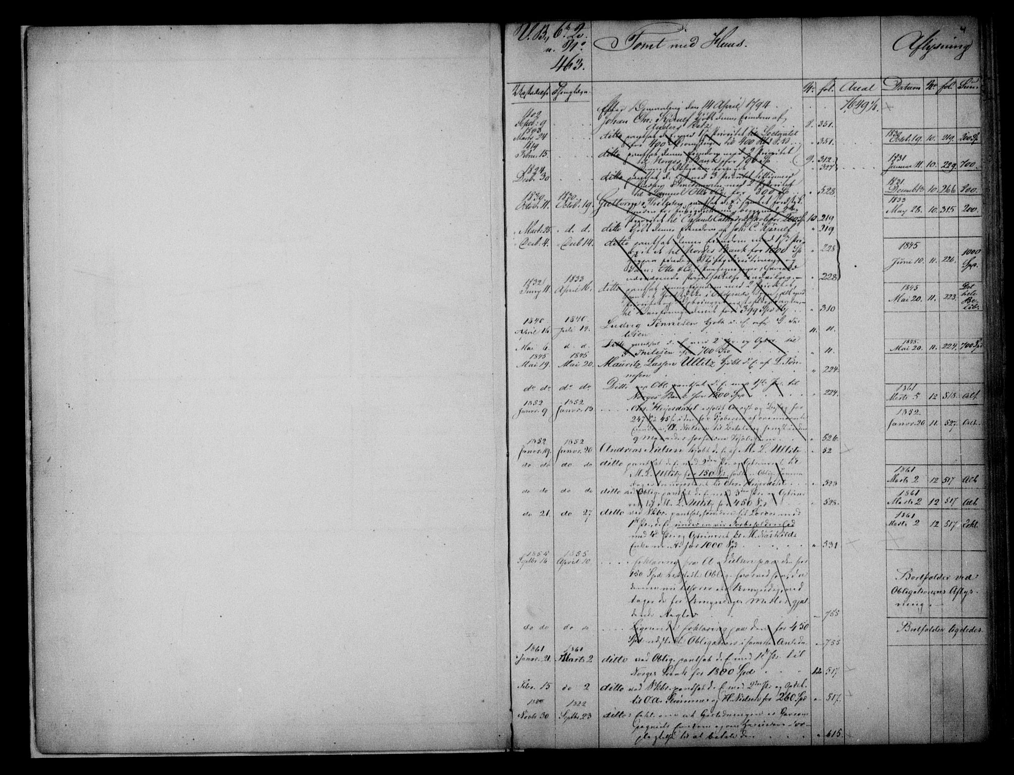 Kristiansand byrett, SAK/1223-0001/G/Ga/L0028: Mortgage register no. 28, 1764-1864, p. 4