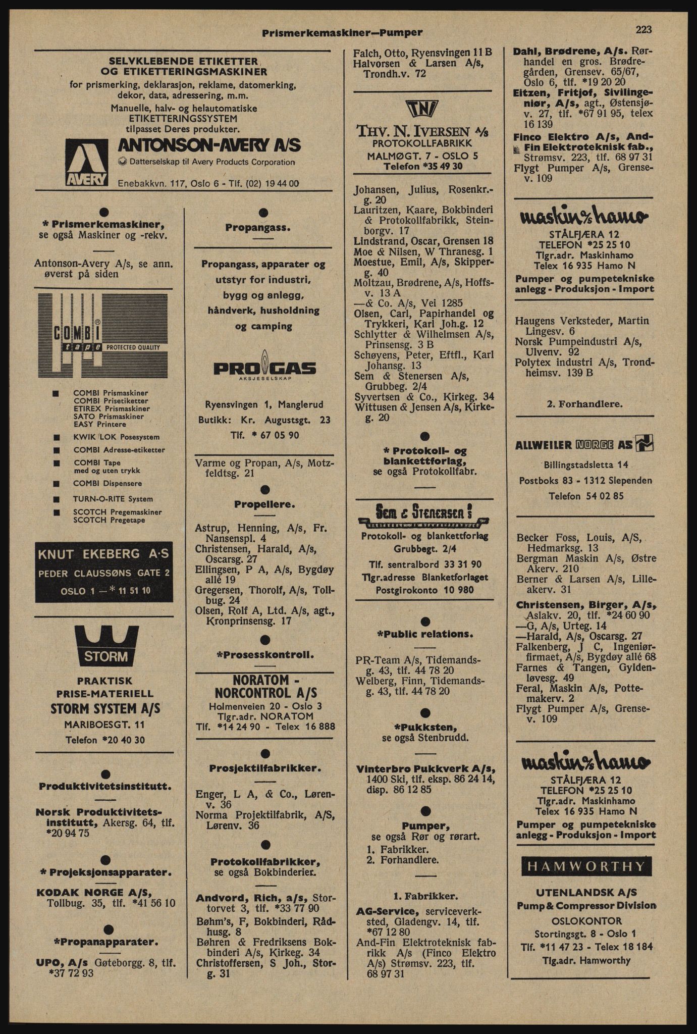 Kristiania/Oslo adressebok, PUBL/-, 1976-1977, p. 223