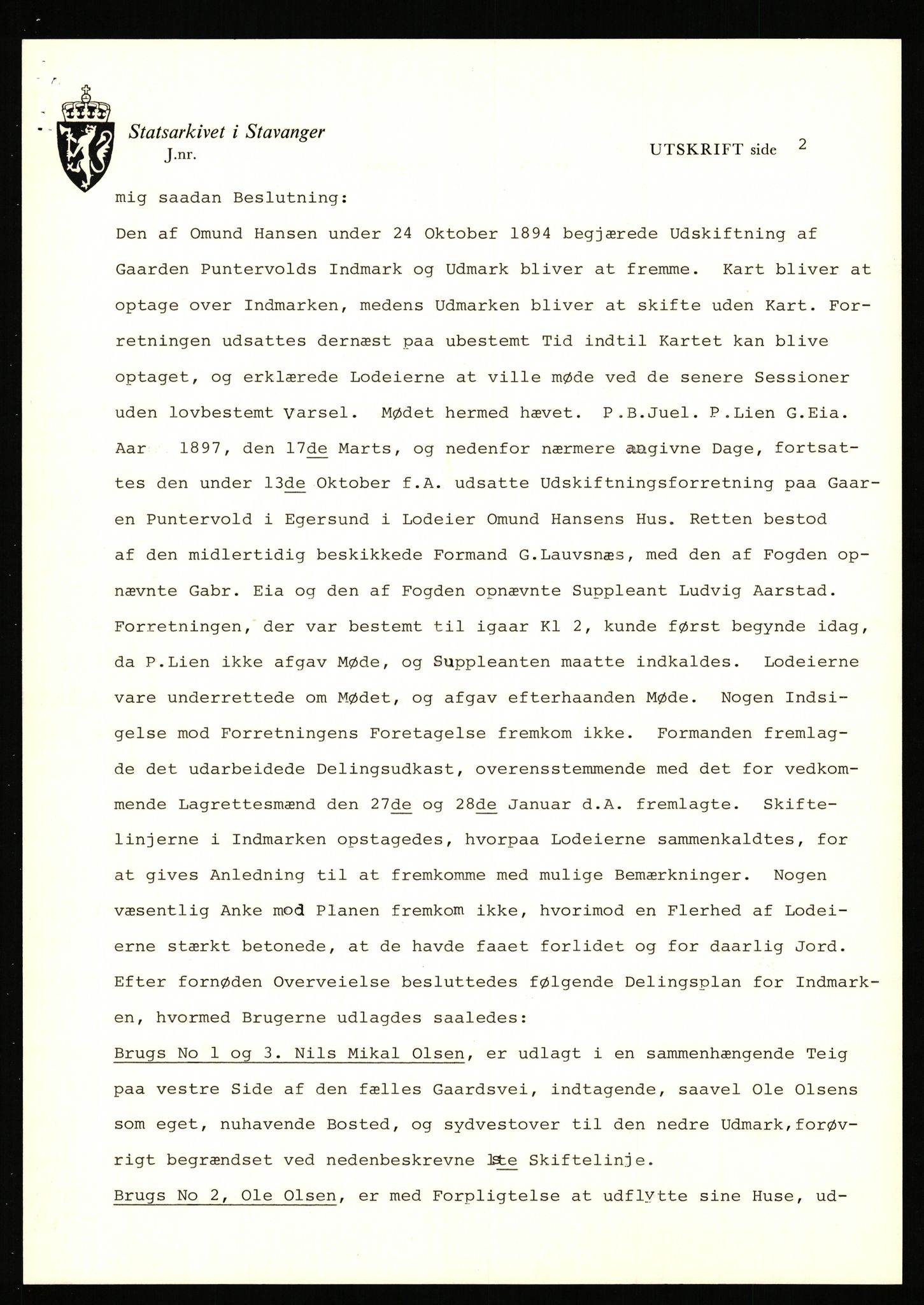 Statsarkivet i Stavanger, AV/SAST-A-101971/03/Y/Yj/L0067: Avskrifter sortert etter gårdsnavn: Prestegården i Vikedal - Refsland, 1750-1930, p. 123