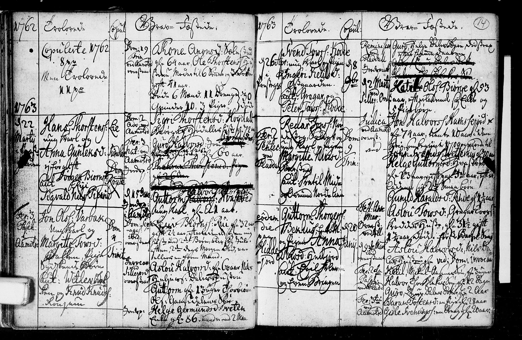 Seljord kirkebøker, SAKO/A-20/F/Fa/L0008: Parish register (official) no. I 8, 1755-1814, p. 14