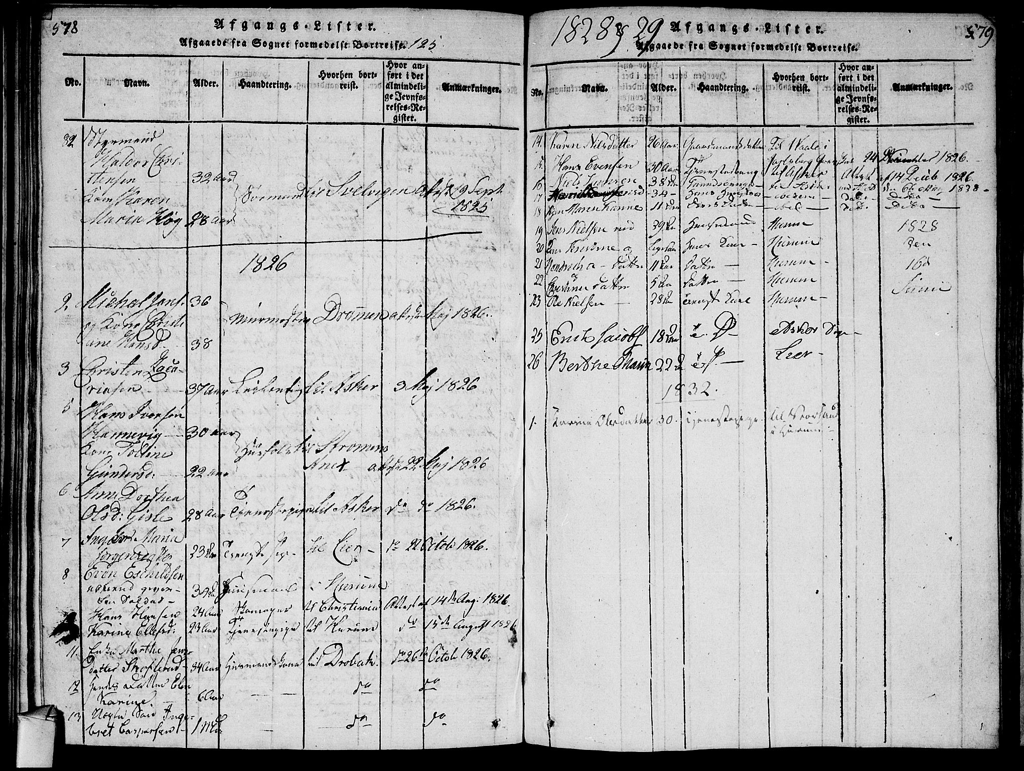 Røyken kirkebøker, AV/SAKO-A-241/F/Fa/L0004: Parish register (official) no. 4, 1814-1832, p. 378-379