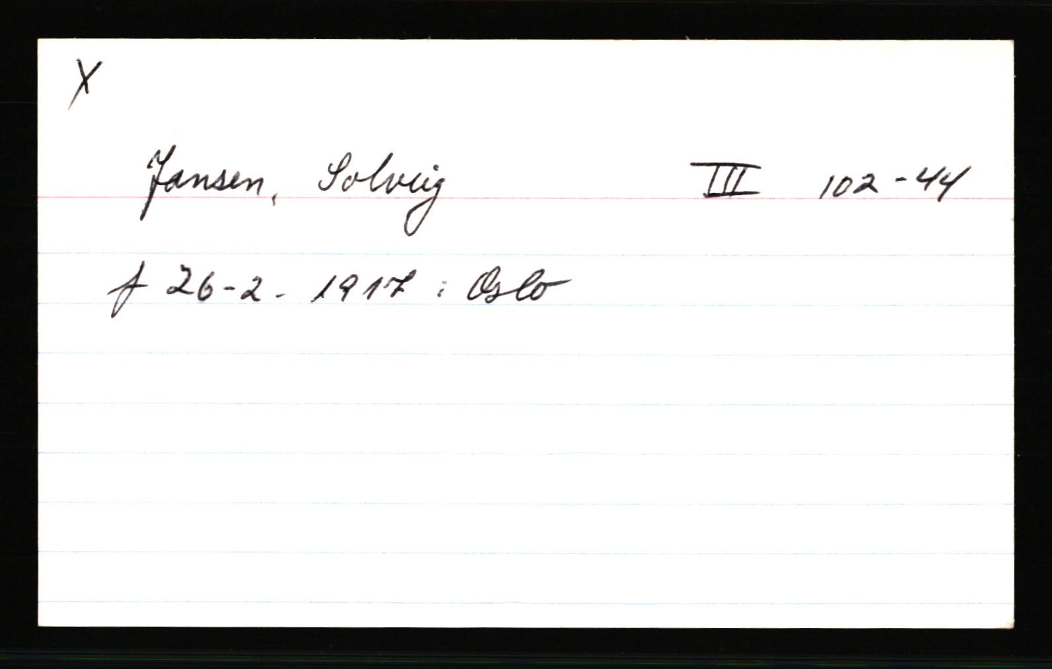 SS- und Polizeigericht Nord (IX), AV/RA-RAFA-3182/0001/C/Ca/L0003: kartotekkort for personer alfabetisk på etternavn: H-Joha, 1940-1945, p. 588