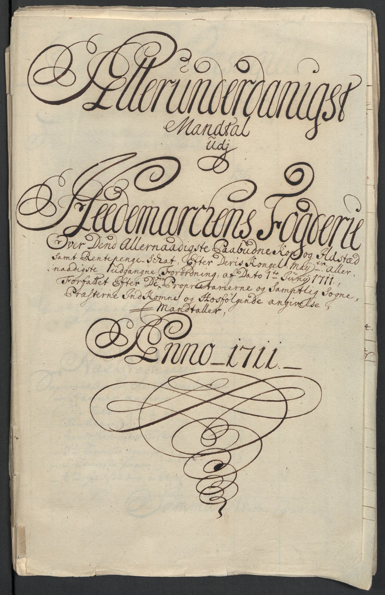 Rentekammeret inntil 1814, Reviderte regnskaper, Fogderegnskap, AV/RA-EA-4092/R16/L1047: Fogderegnskap Hedmark, 1711, p. 342