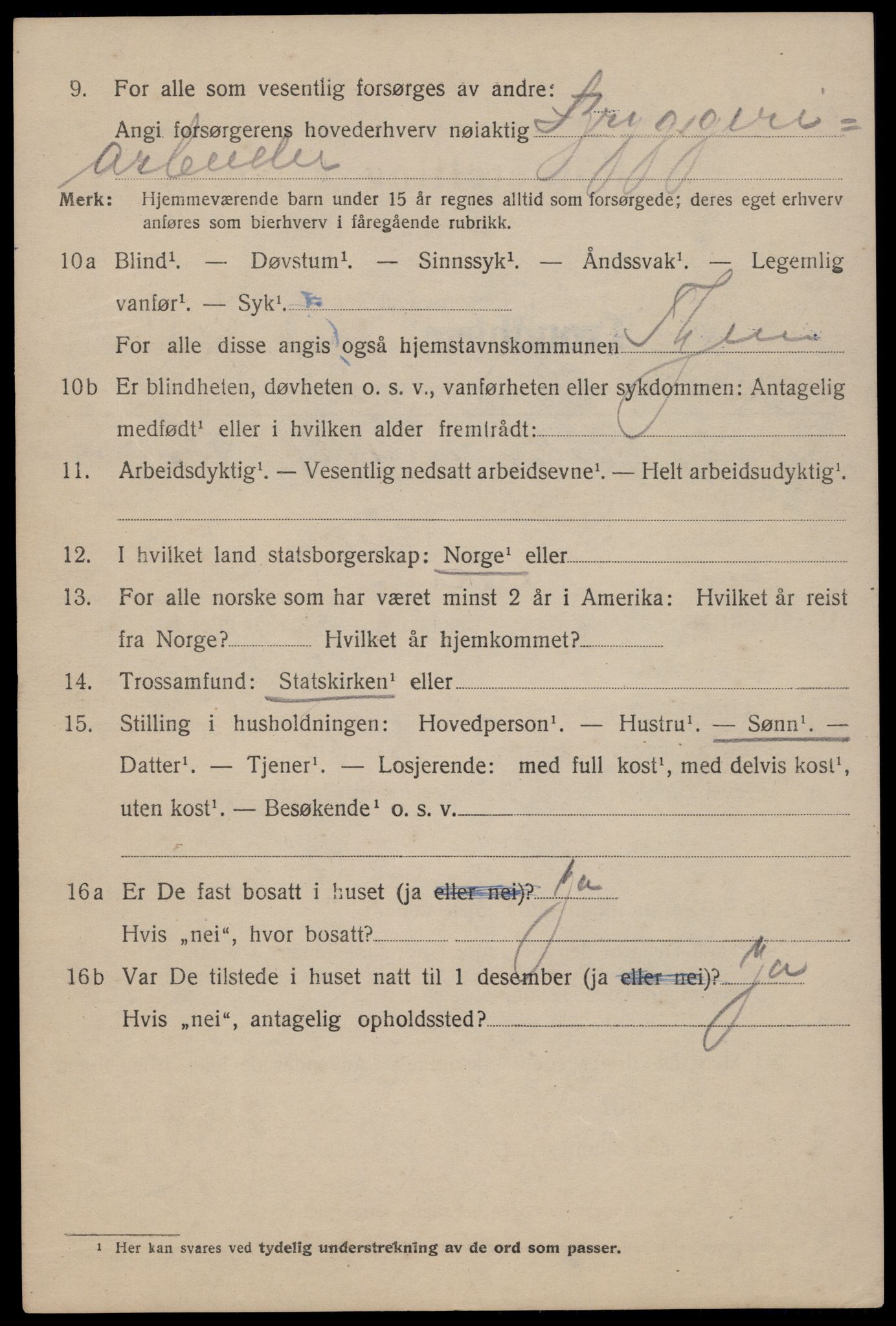 SAT, 1920 census for Trondheim, 1920, p. 128797