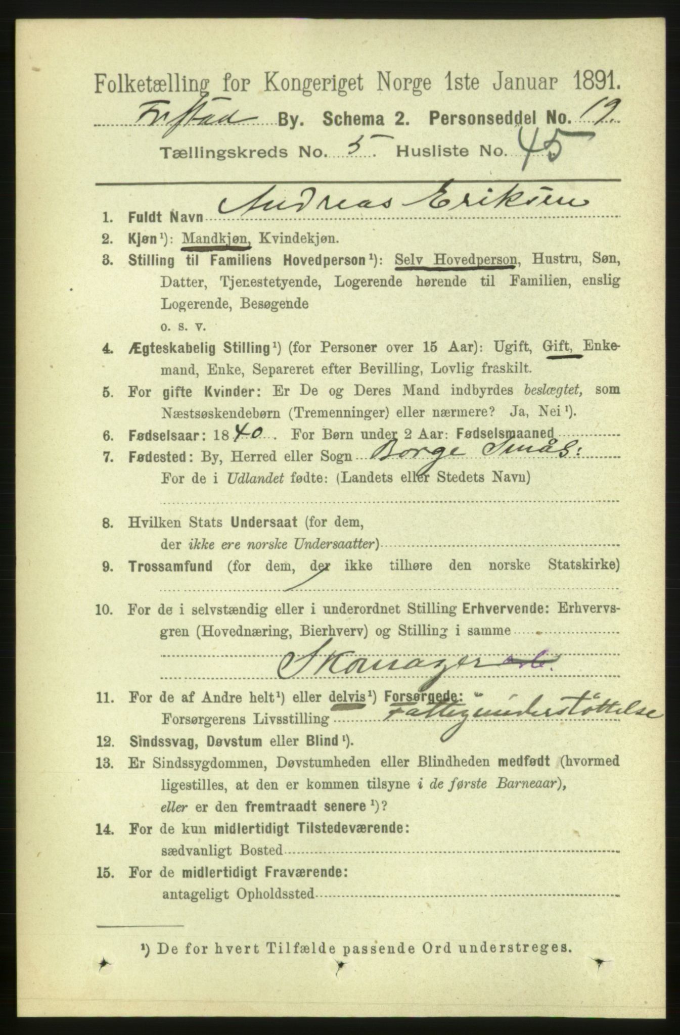 RA, 1891 census for 0103 Fredrikstad, 1891, p. 7229