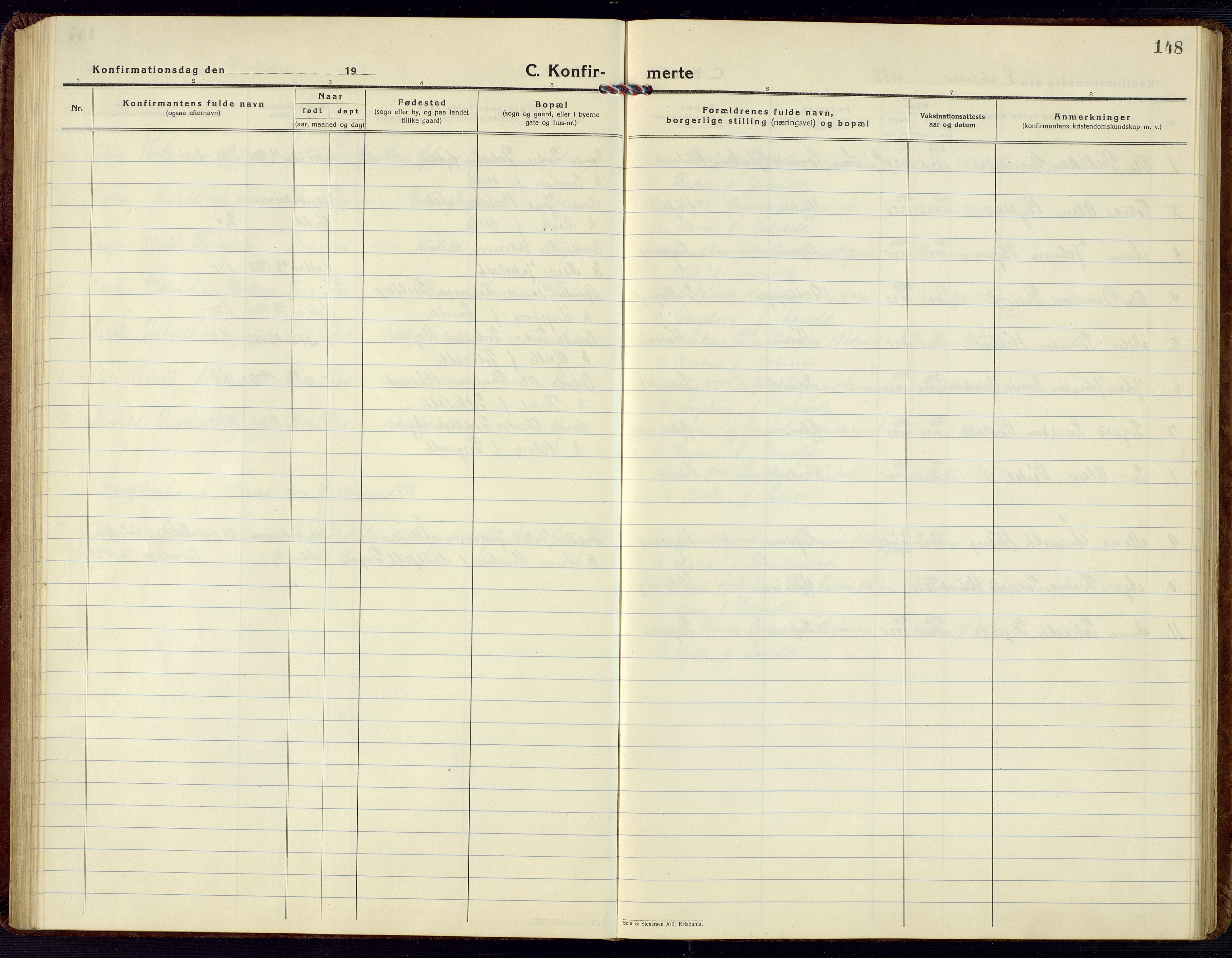 Bjelland sokneprestkontor, AV/SAK-1111-0005/F/Fb/Fbc/L0004: Parish register (copy) no. B 4, 1921-1978, p. 148