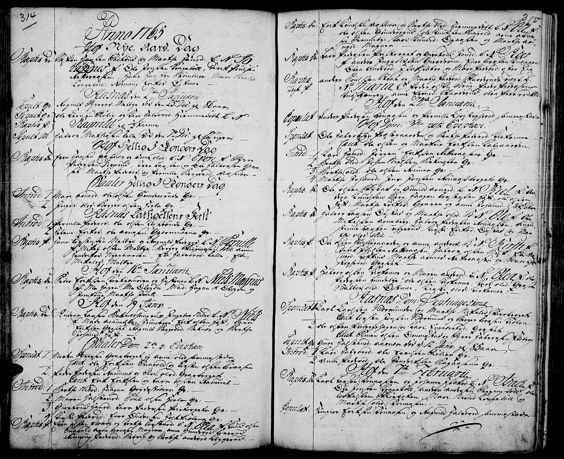 Hof prestekontor, AV/SAH-PREST-038/H/Ha/Haa/L0003: Parish register (official) no. 3, 1750-1789, p. 314-315