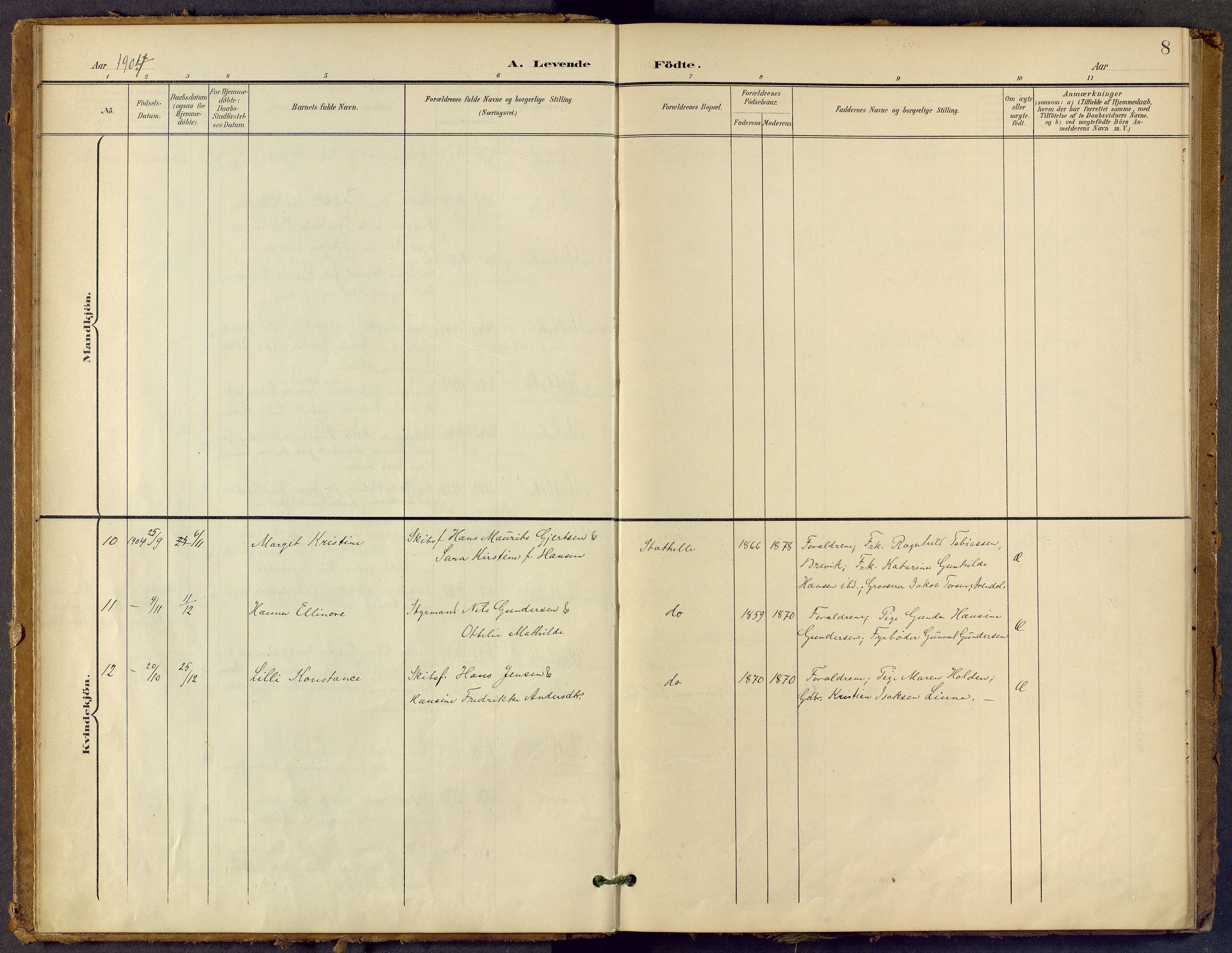 Bamble kirkebøker, AV/SAKO-A-253/F/Fb/L0002: Parish register (official) no. II 2, 1900-1921, p. 8