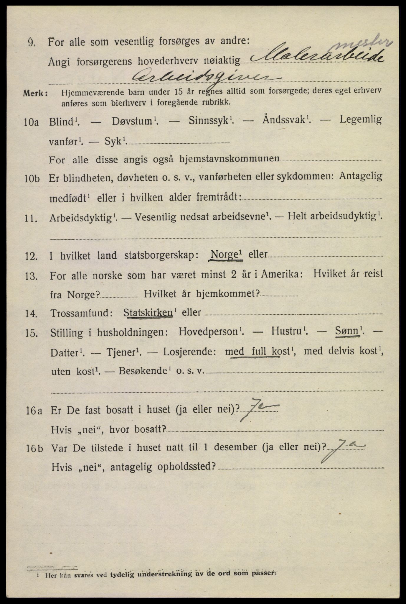 SAKO, 1920 census for Sandefjord, 1920, p. 11095