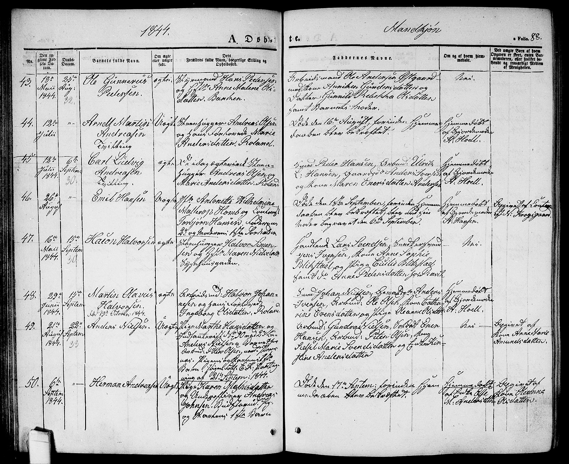 Halden prestekontor Kirkebøker, AV/SAO-A-10909/G/Ga/L0003: Parish register (copy) no. 3, 1834-1844, p. 88