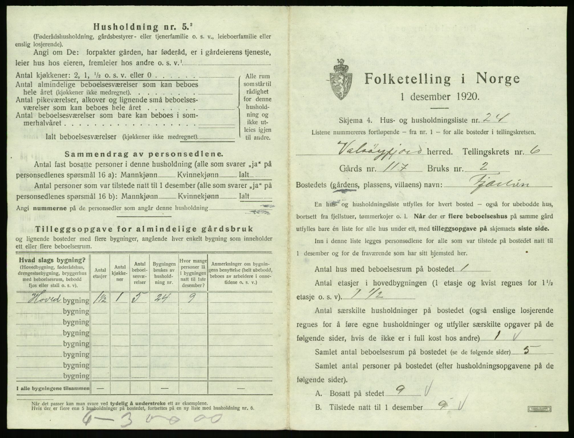 SAT, 1920 census for Valsøyfjord, 1920, p. 441