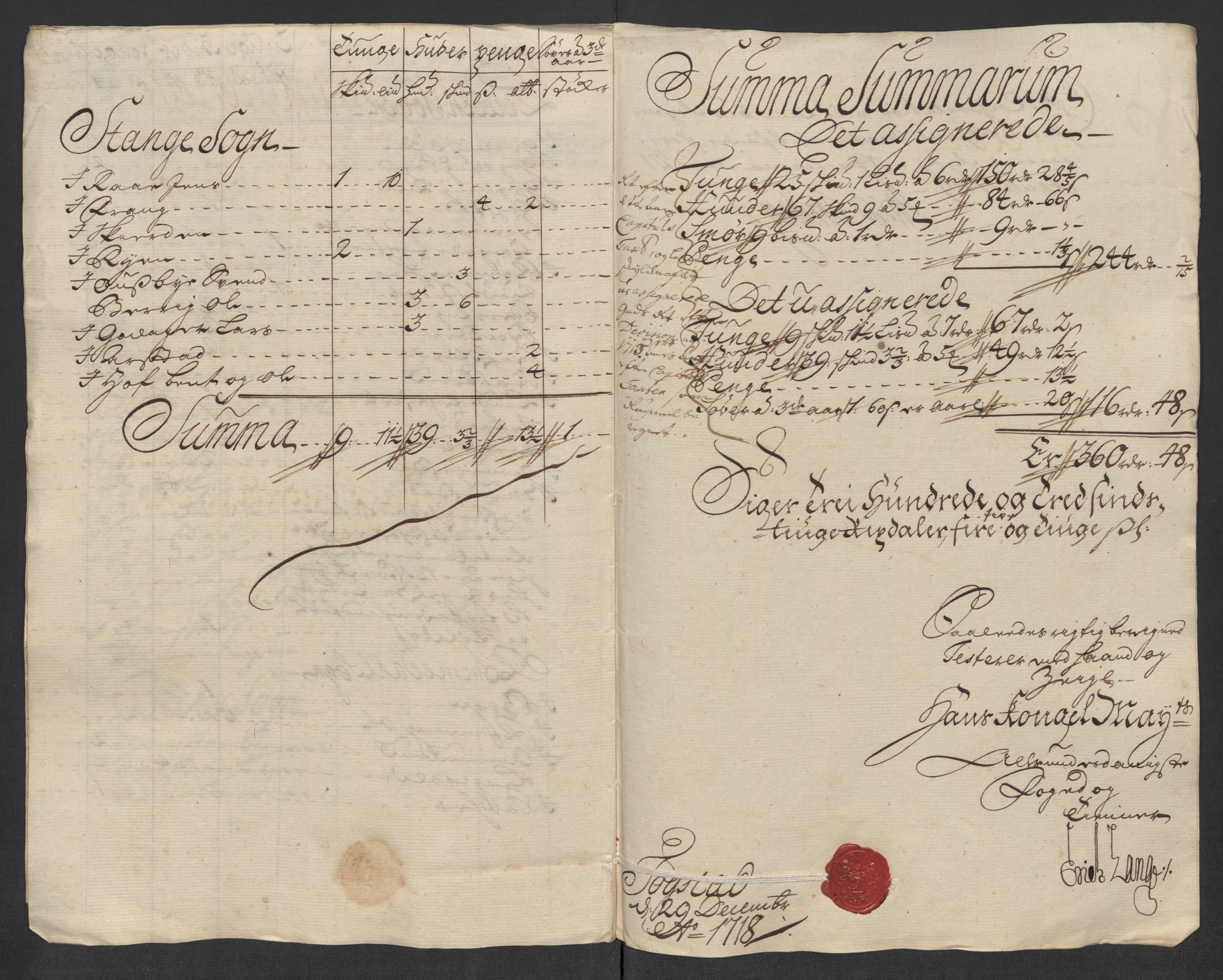 Rentekammeret inntil 1814, Reviderte regnskaper, Fogderegnskap, RA/EA-4092/R16/L1057: Fogderegnskap Hedmark, 1718, p. 185