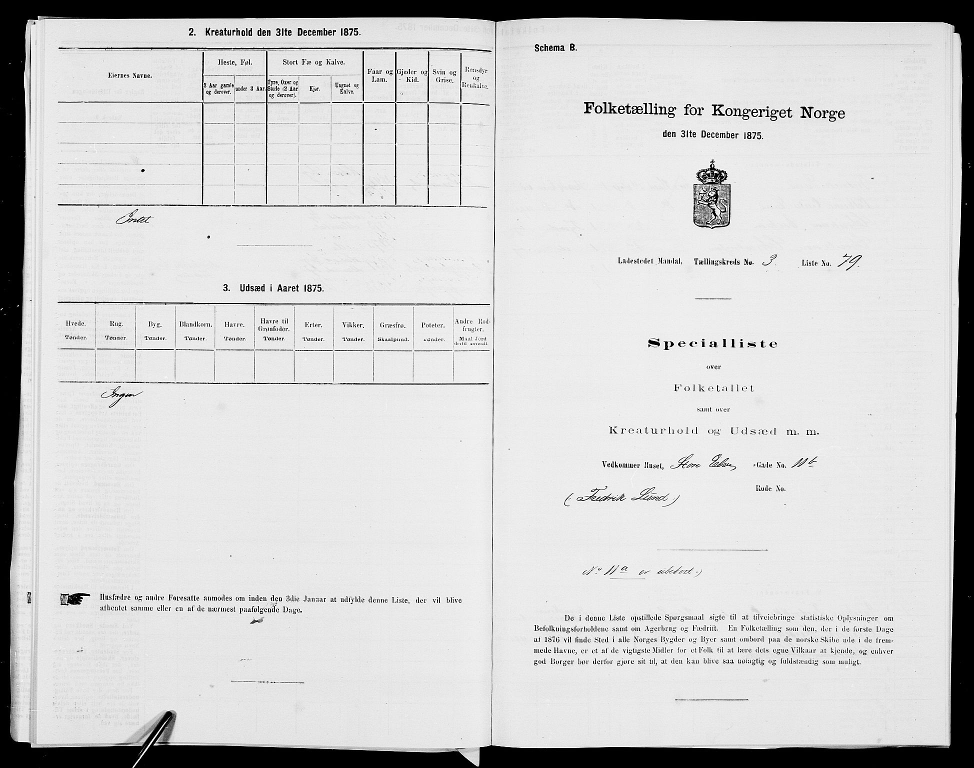 SAK, 1875 census for 1002B Mandal/Mandal, 1875, p. 179