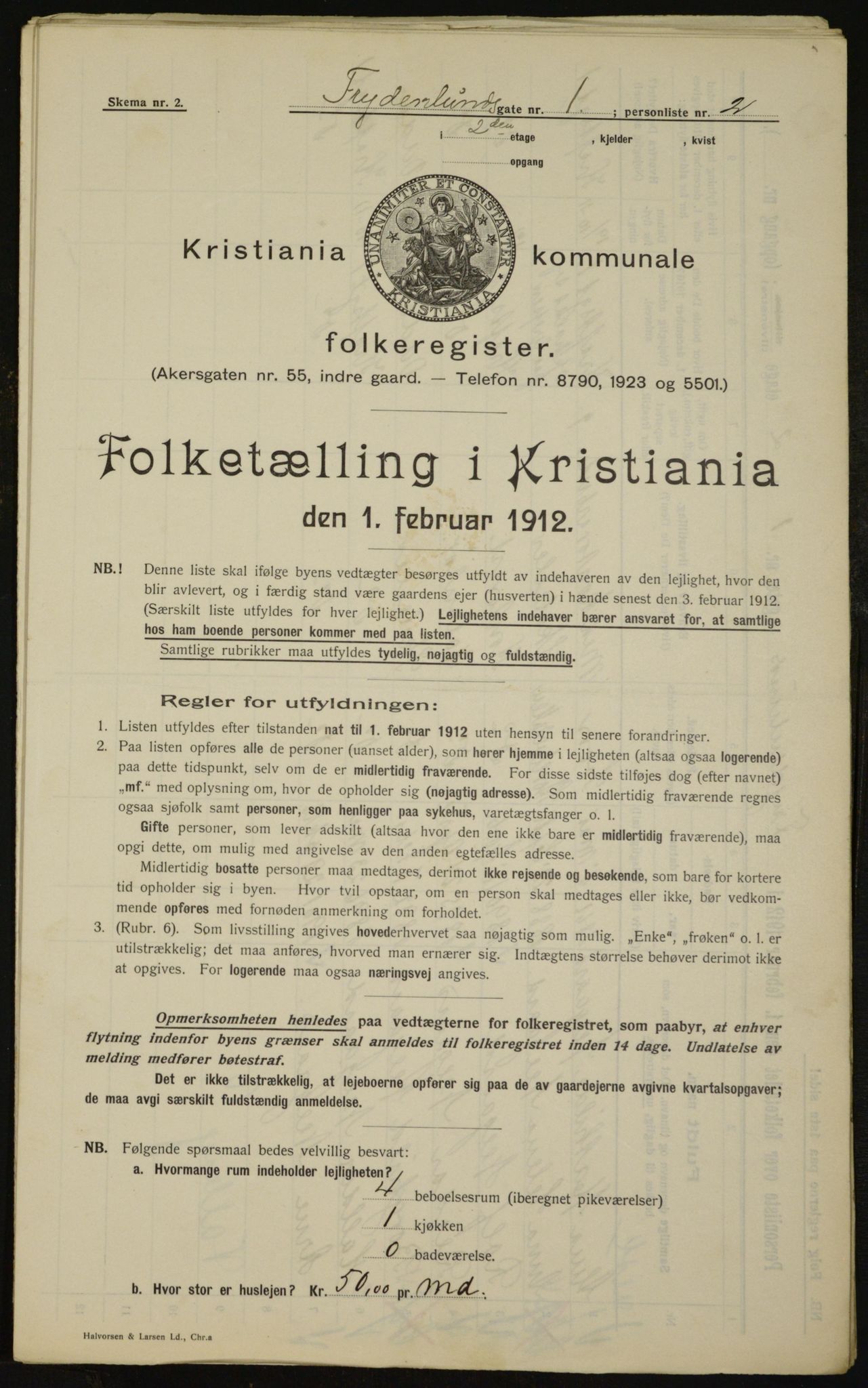 OBA, Municipal Census 1912 for Kristiania, 1912, p. 27810